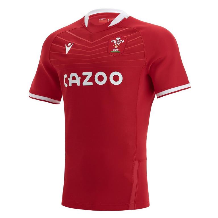 Rot - Macron - Wales Home Pro Shirt 2021 2022 - 1
