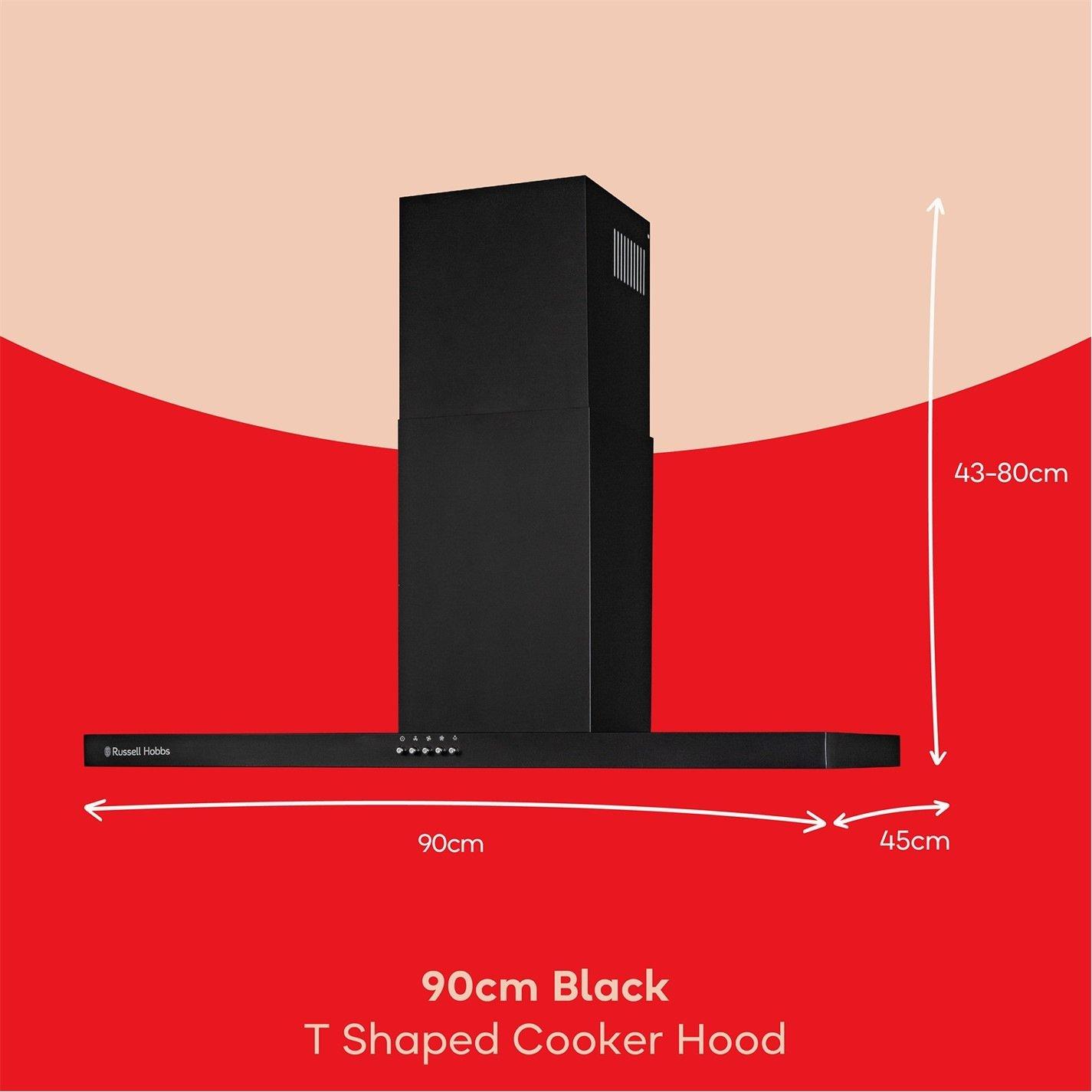 Black - Russell Hobbs - Russell Hobbs RHTCH900B1B 90CM Cooker Hood - 2