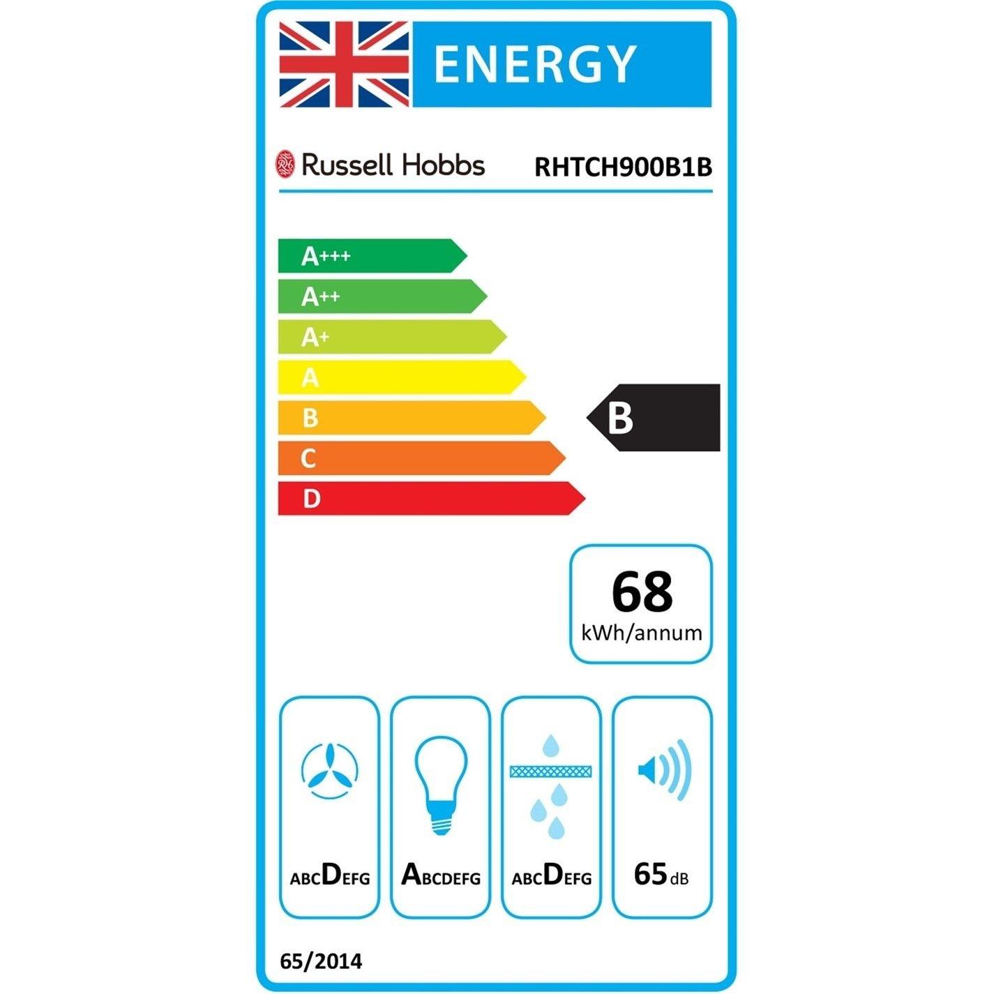 Black - Russell Hobbs - Russell Hobbs RHTCH900B1B 90CM Cooker Hood - 5