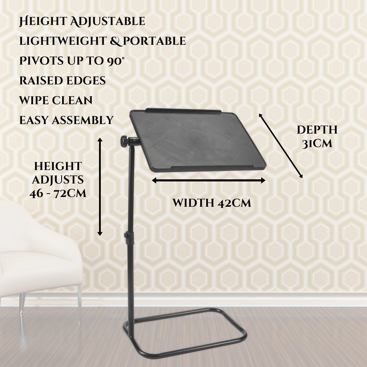 Black - Greenhurst - Adjustable Swivel Table - 5