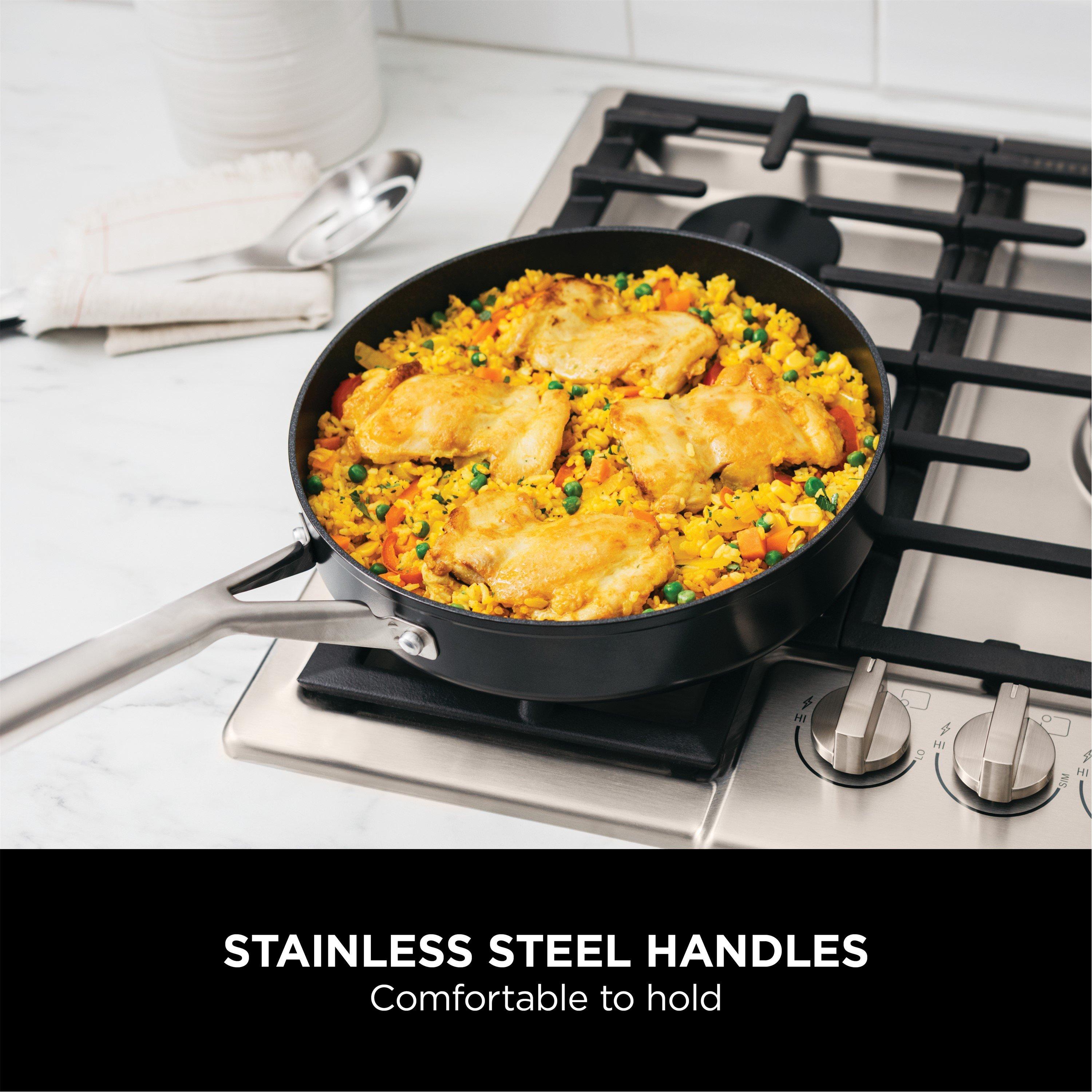 Black - Ninja - Ninja ZEROSTICK Essentials 26cm Sauté Pan with Lid - 2