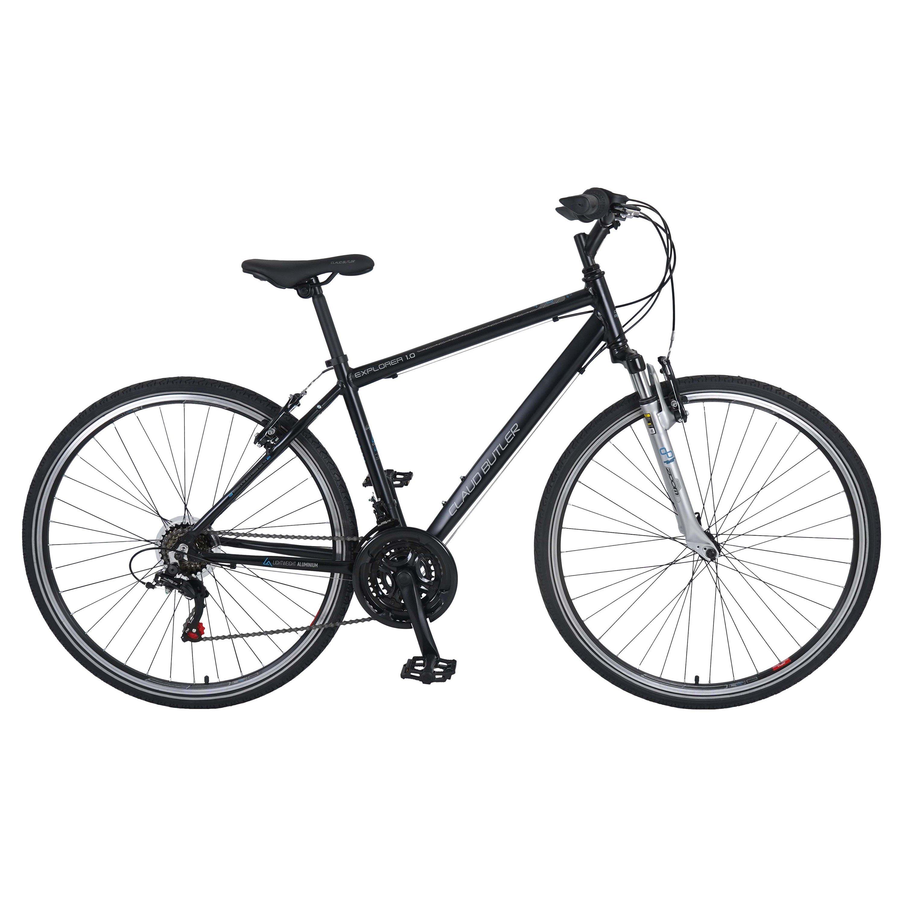 Black - Claud Butler - Claud Butler Explorer 1.0 Hybrid Bike - 1