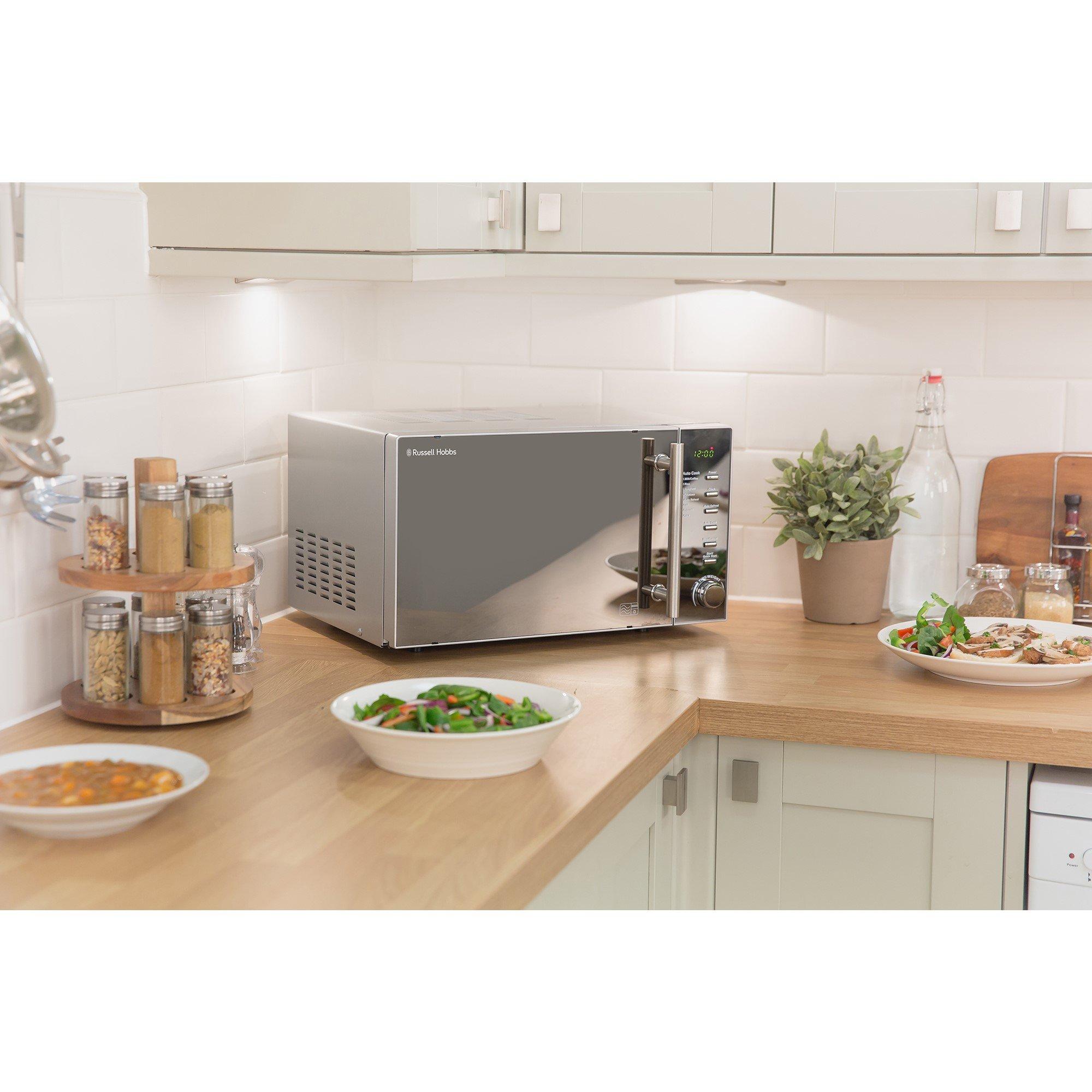 Silver - Russell Hobbs - RHM2017 800W 20 Litre Silver Digital Microwave - 2