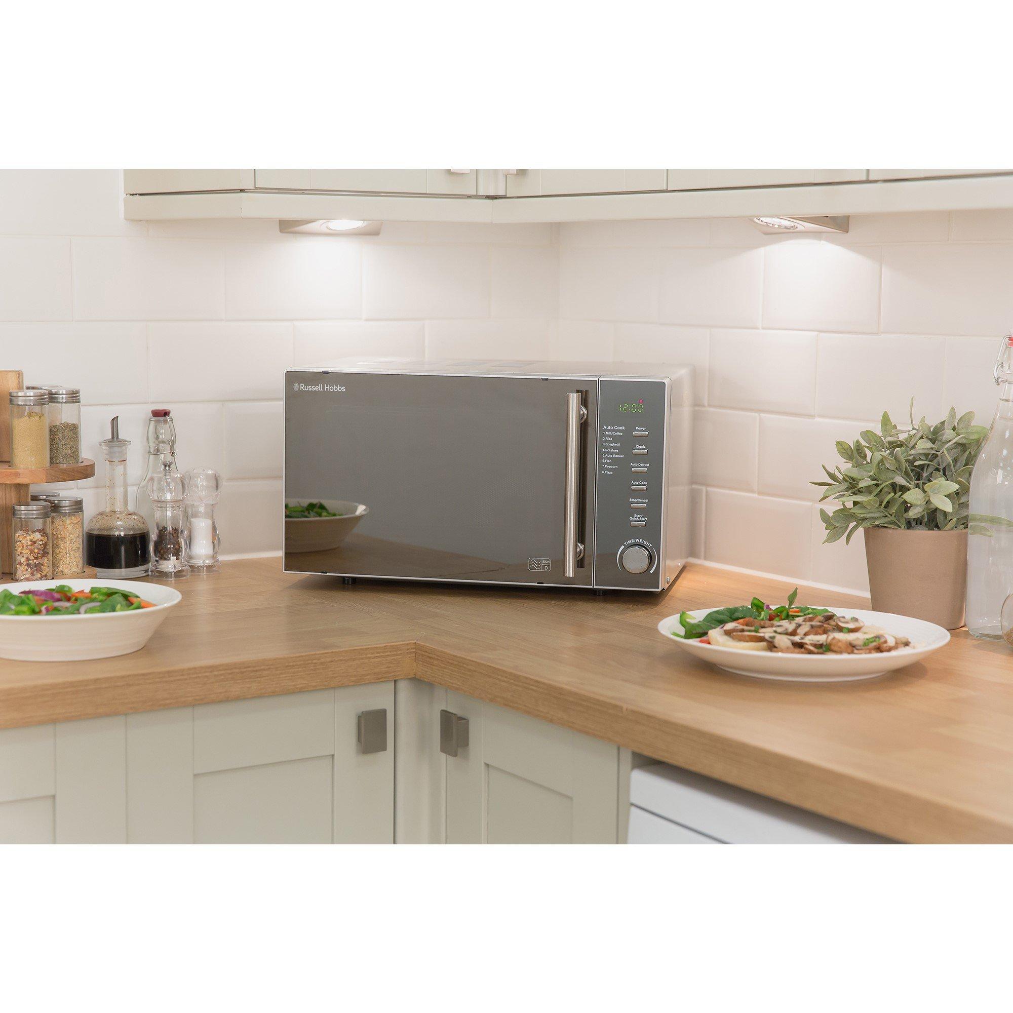 Silver - Russell Hobbs - RHM2017 800W 20 Litre Silver Digital Microwave - 3