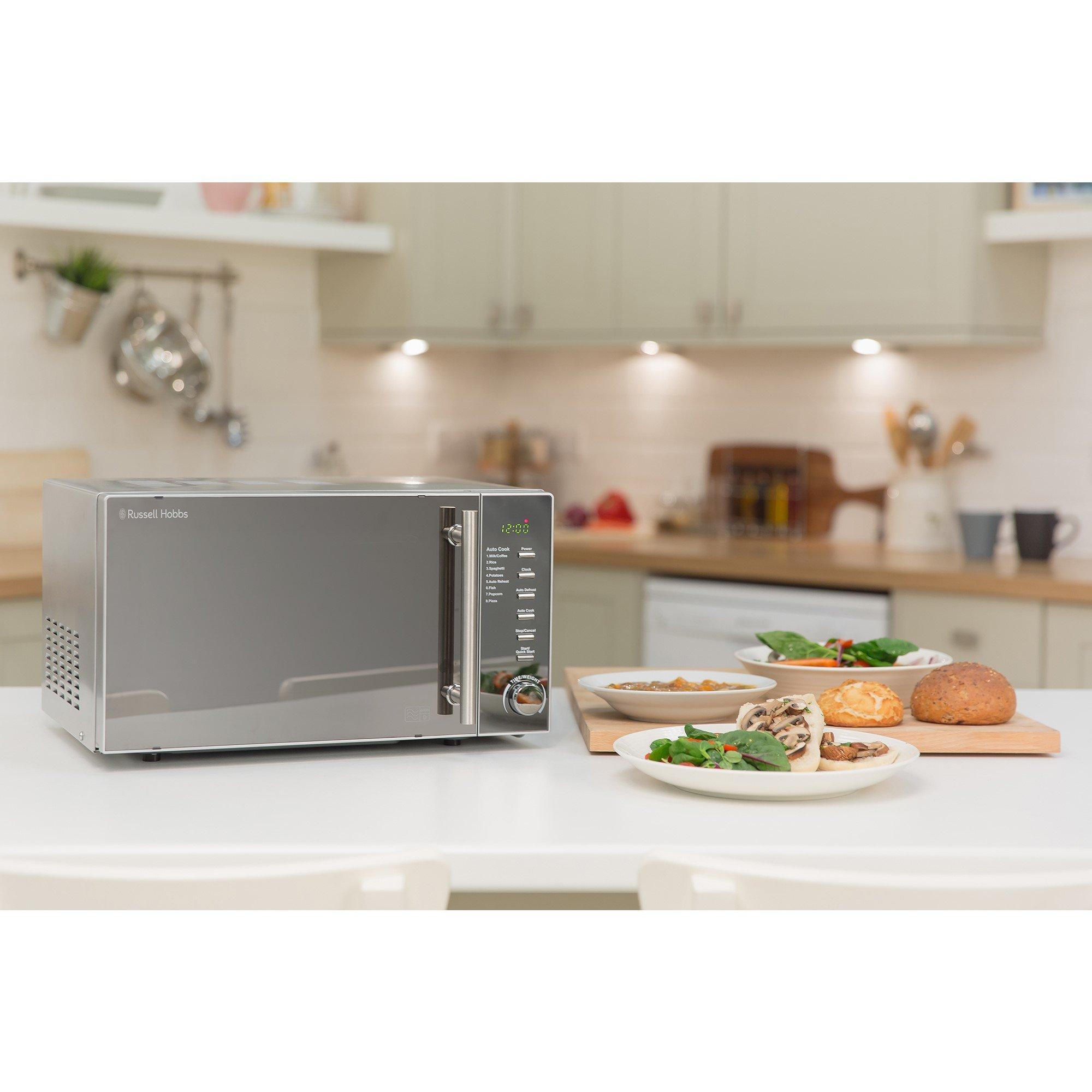 Silver - Russell Hobbs - RHM2017 800W 20 Litre Silver Digital Microwave - 7