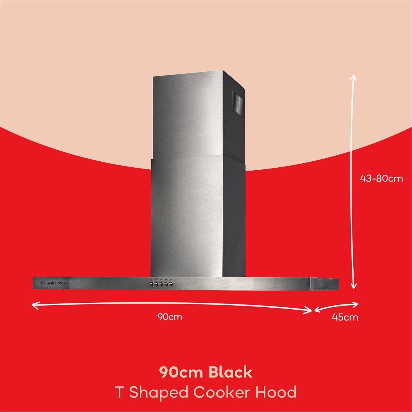 Stainless Steel - Russell Hobbs - Russell Hobbs RHTCH900B1SS 90CM Cooker Hood - 2