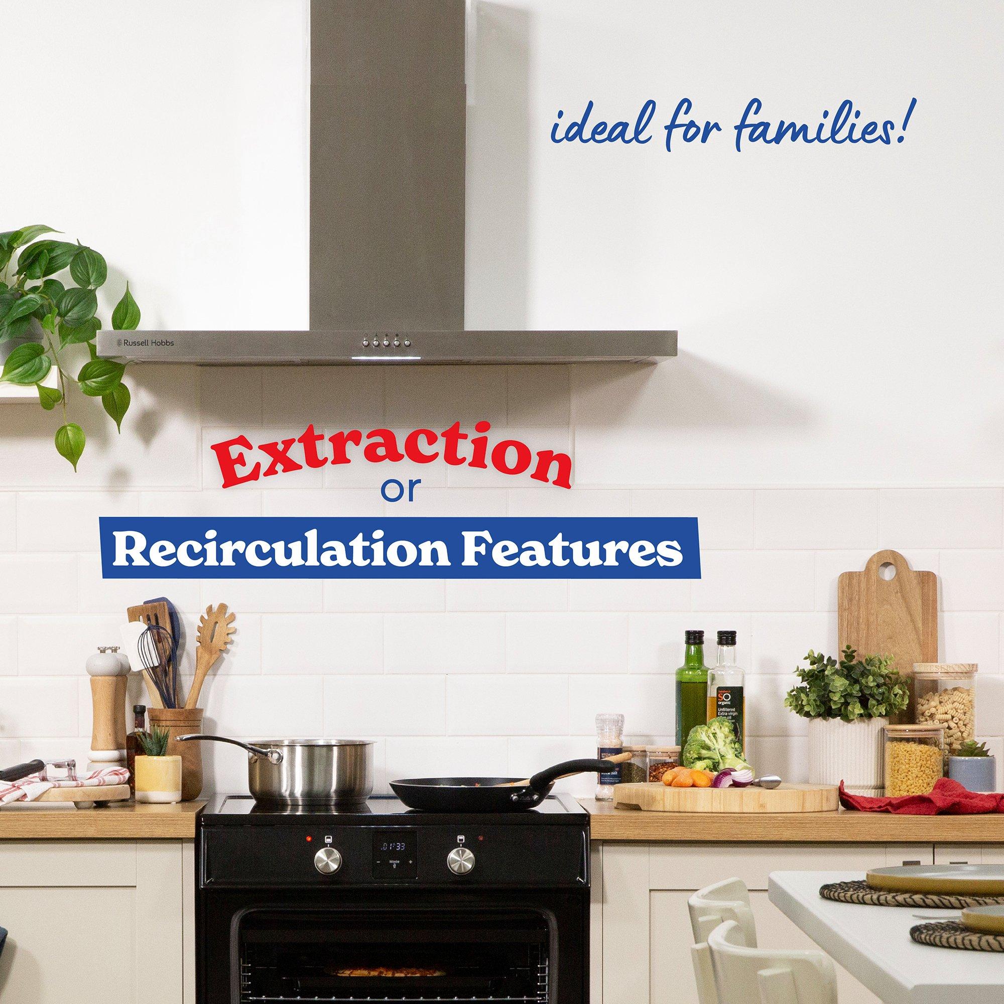 Stainless Steel - Russell Hobbs - Russell Hobbs RHTCH900B1SS 90CM Cooker Hood - 3