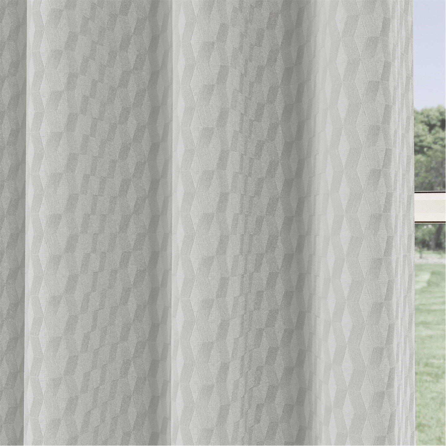 Grey - Enhanced Living - Tokyo Room Darkening Velvet Eyelet Curtains - 3