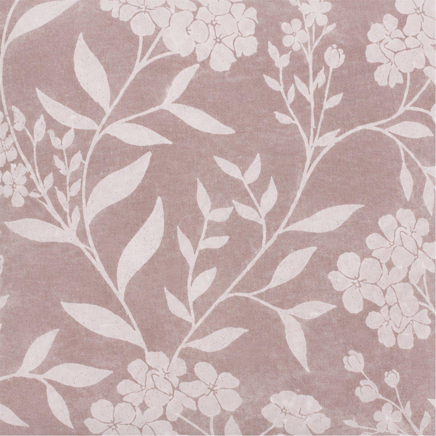Pink - Enhanced Living - Cuba Pink Floral 100% Blackout Eyelet Curtains - 5