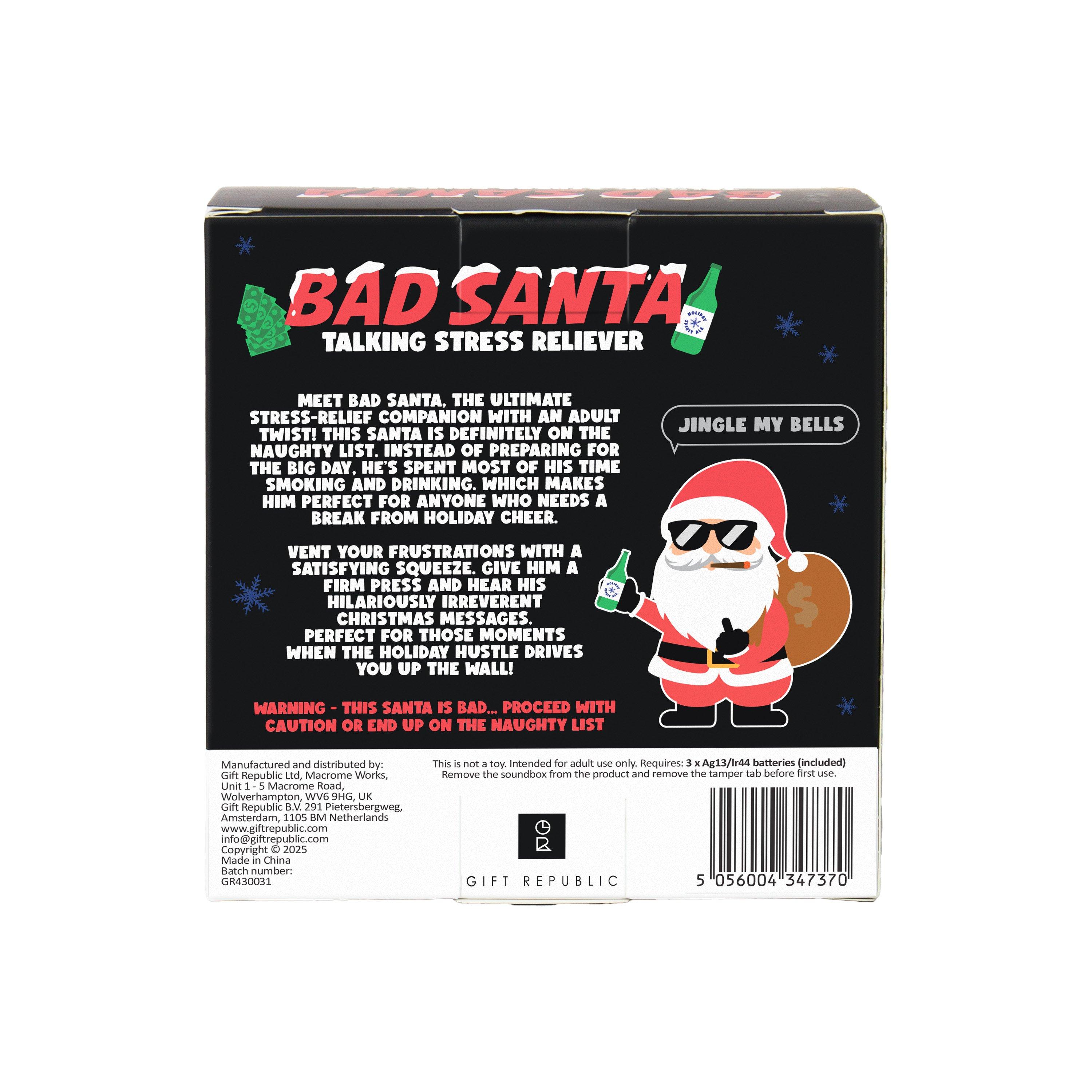 Multi - Gift Republic - Bad Santa – Talking Stress Reliever - 7