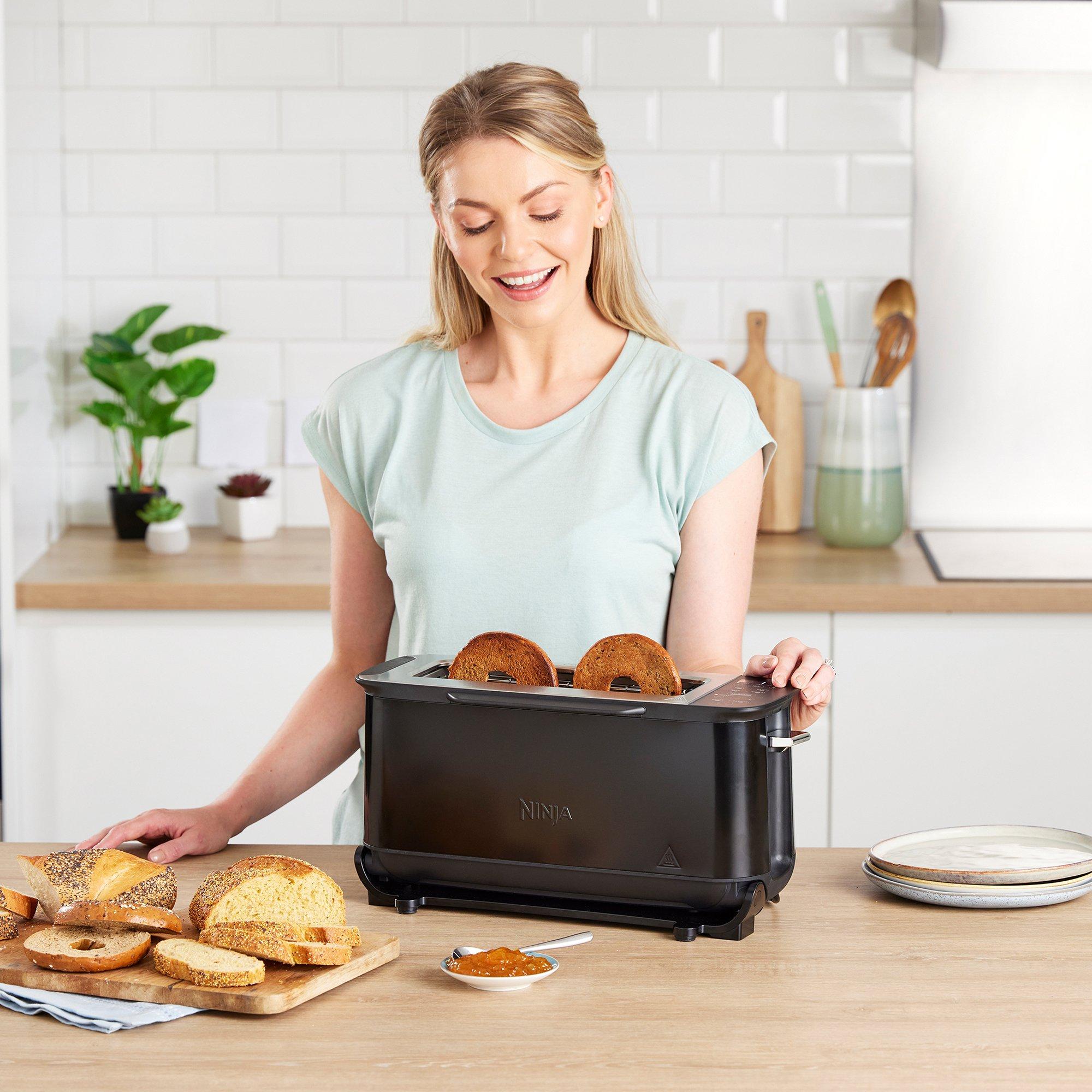 Black - Ninja - Foodi 3-in-1 Toaster Grill & Panini Press - Black - 4