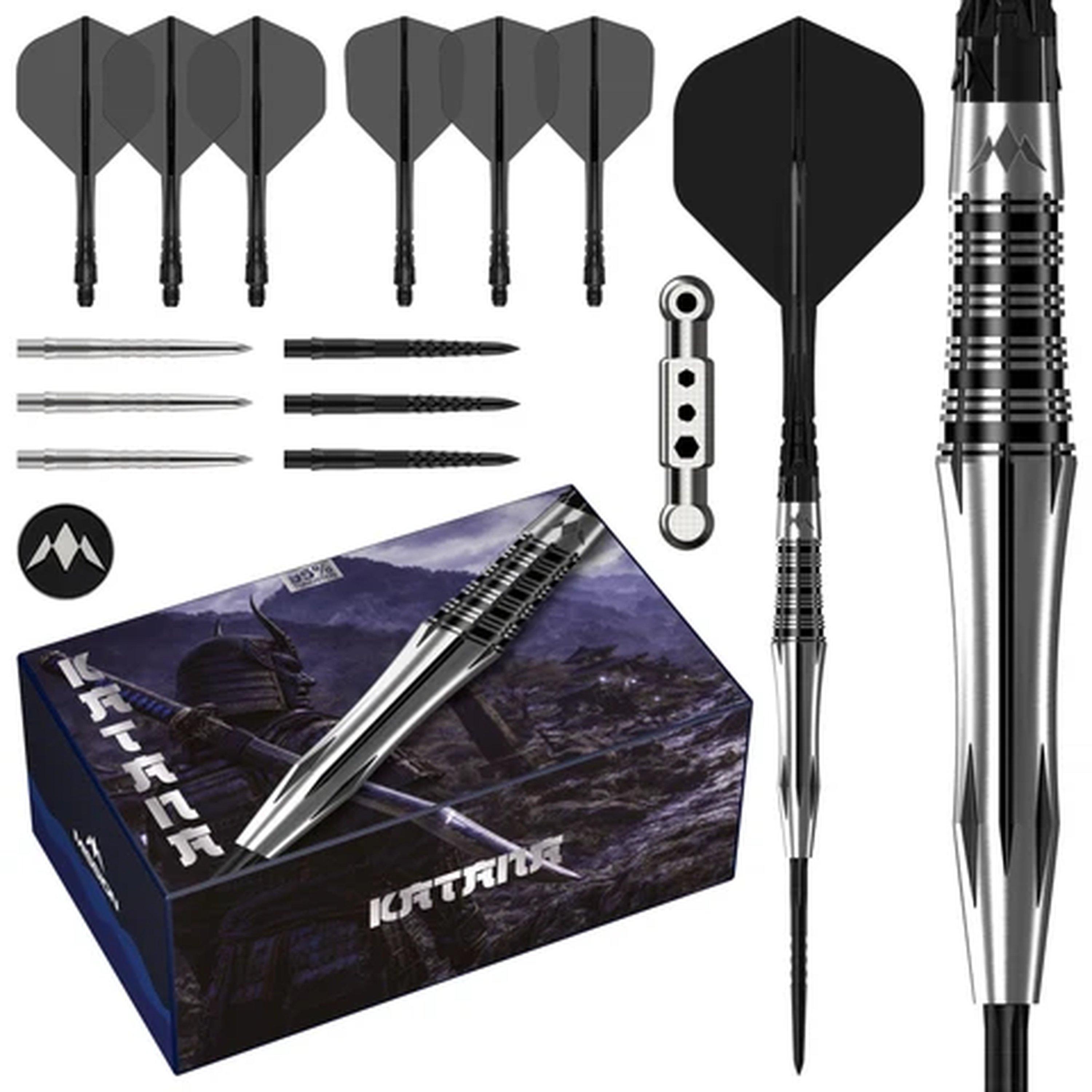 Black - Mission Darts - Mission Katana Darts - Steel Tip - 95% Tungsten - 1
