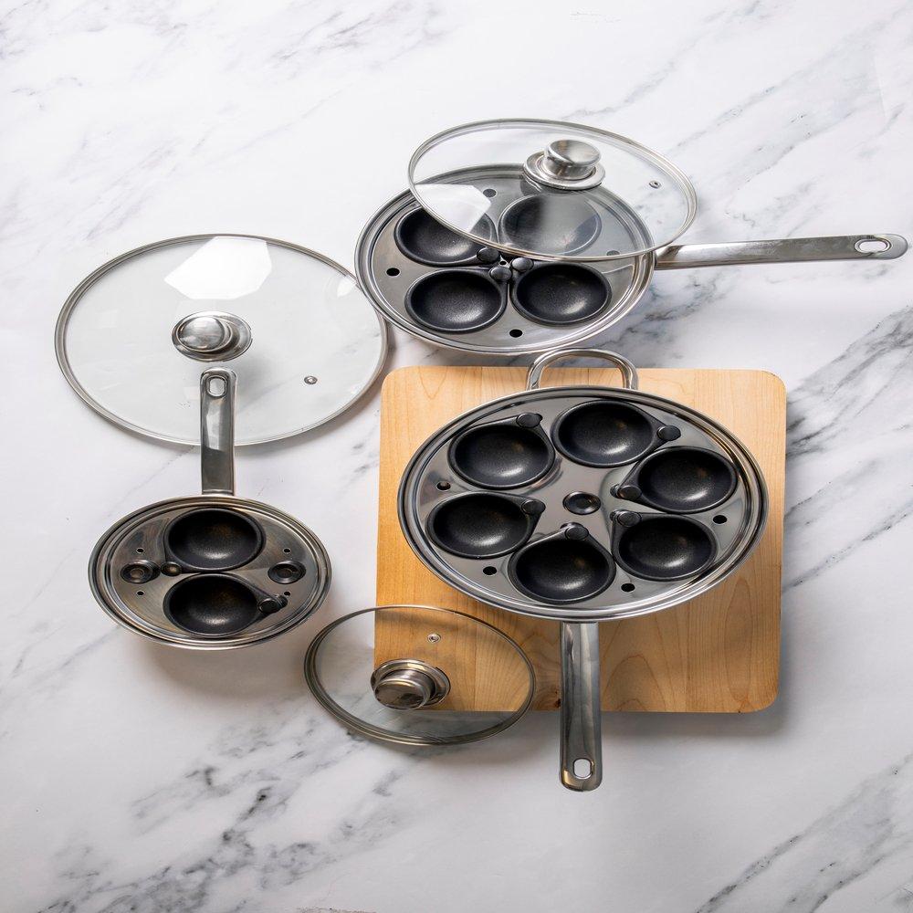 Silver - KitchenCraft - KitchenCraft Stainless Steel 6-Hole Egg Poacher - 3