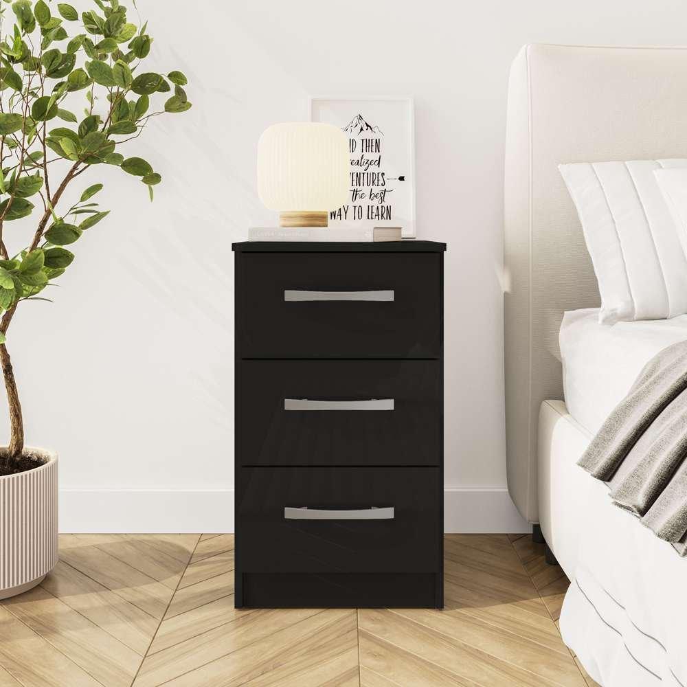 Lynx 3 Drawer Bedside