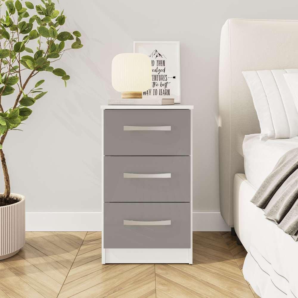 Multi - Birlea - Lynx 3 Drawer Bedside - 1