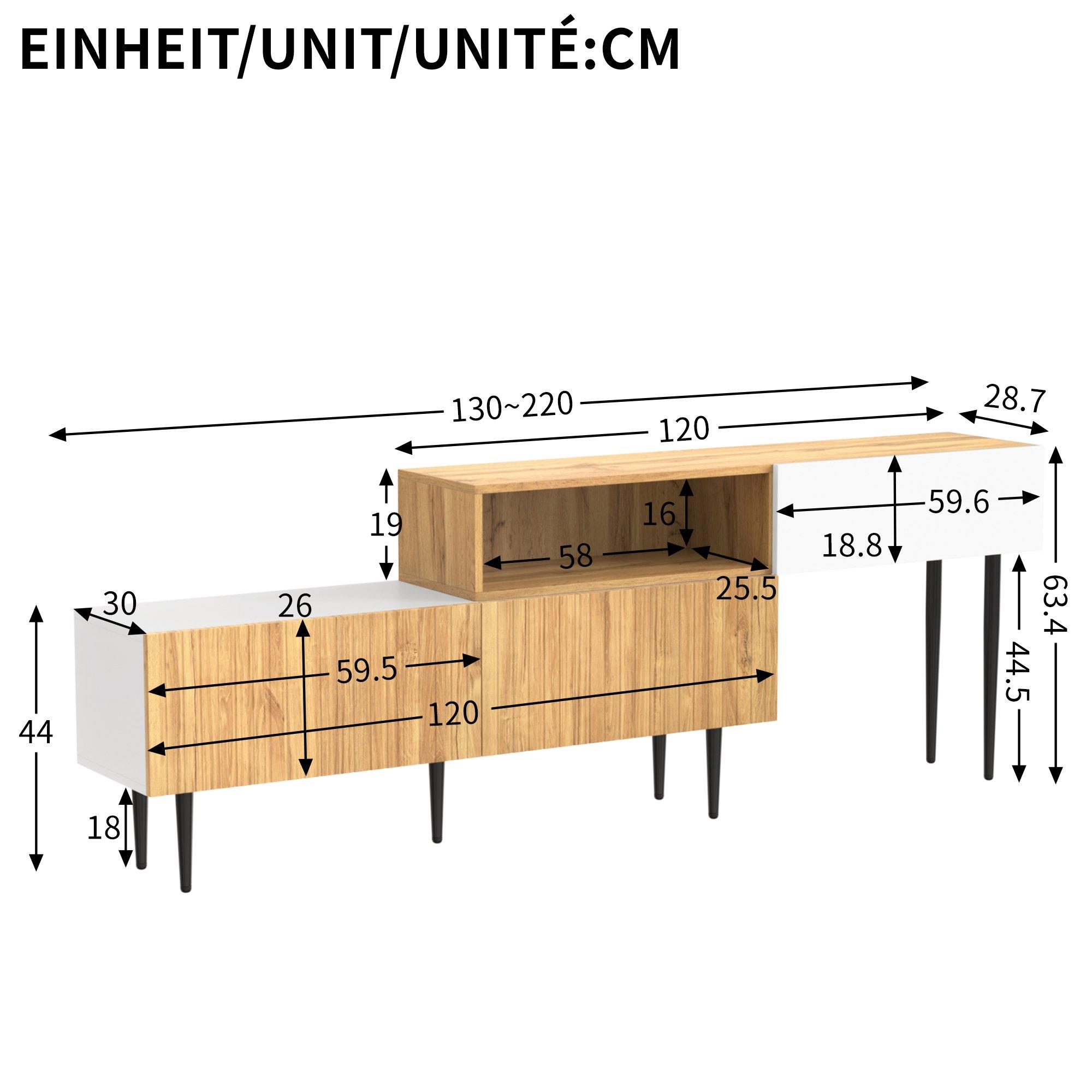 Natural - Urban Meuble - TV Cabinet Modular Adjustable - 6