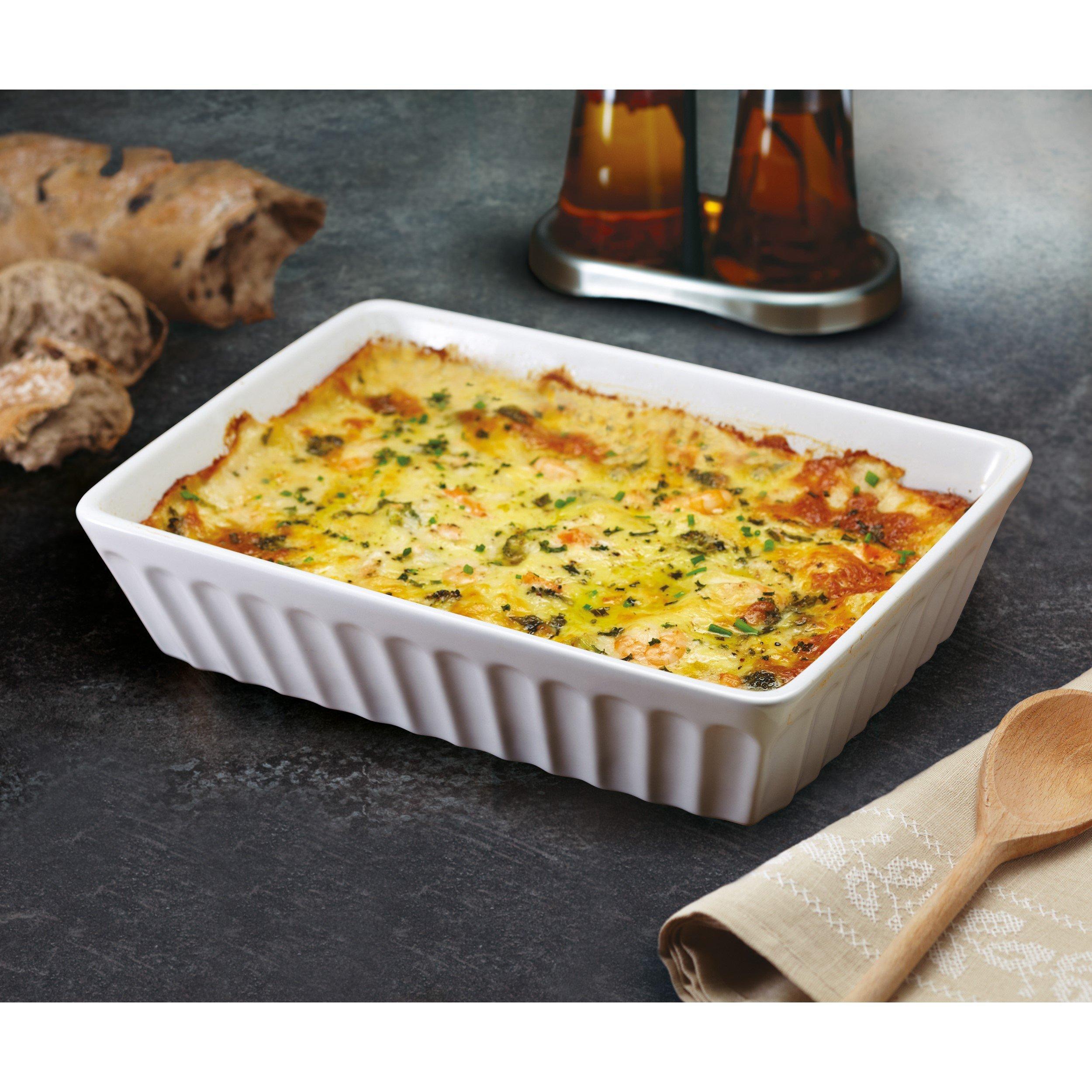 White - KitchenCraft - KitchenCraft Large Lasagne / Baking Dish - 3