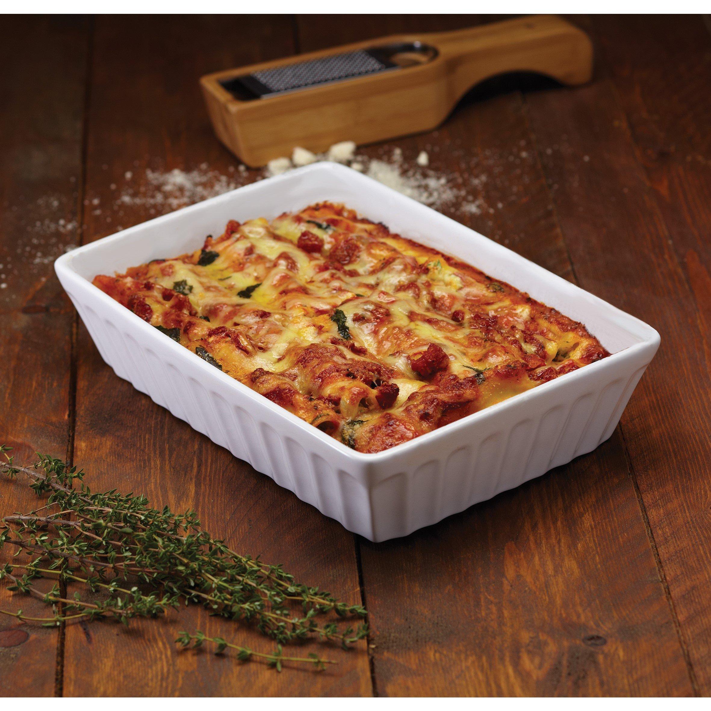 White - KitchenCraft - KitchenCraft Medium Lasagne / Baking Dish - 2