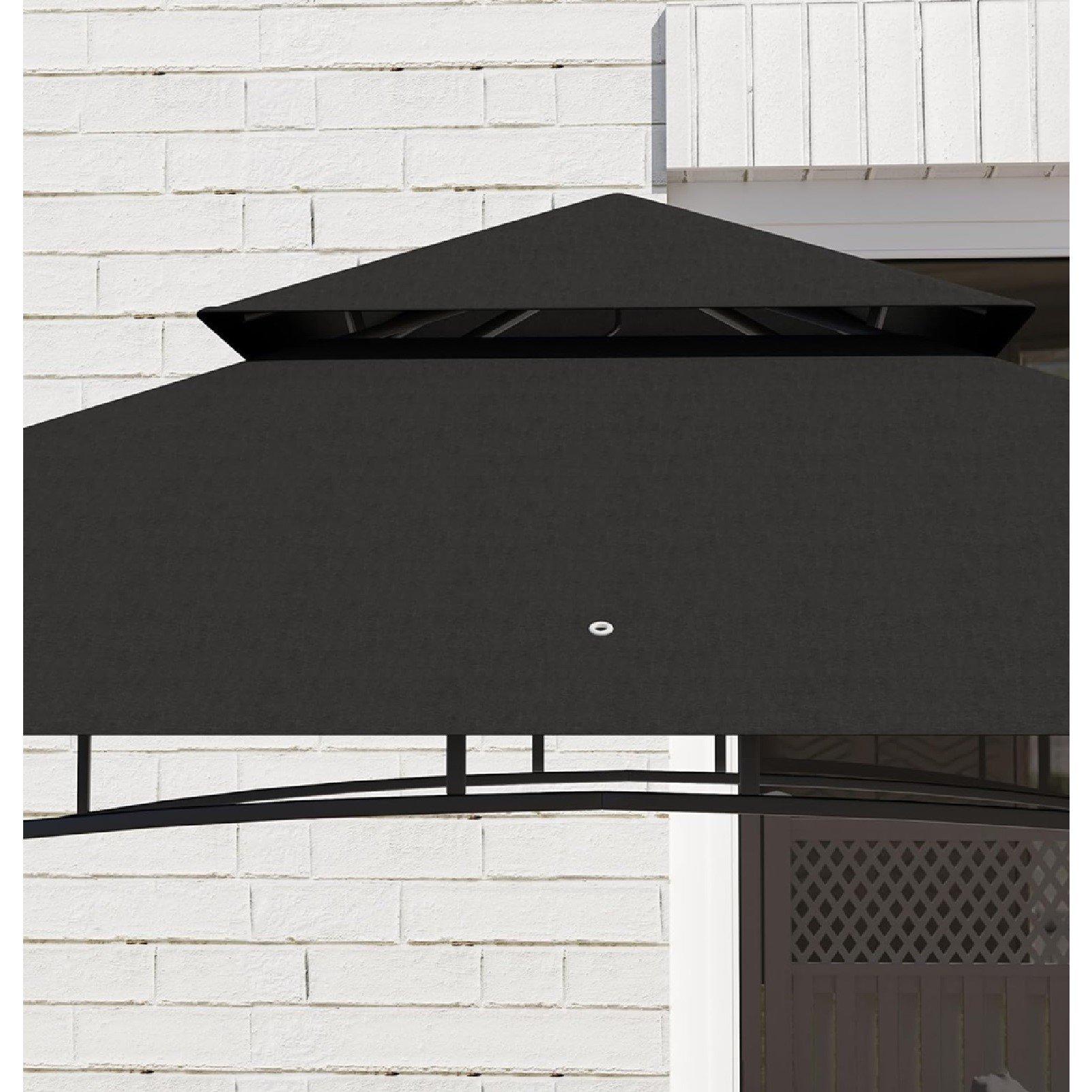 Grey - Outsunny - Double Tiered  BBQ Gazebo Shelter with 2 Shelves - 8