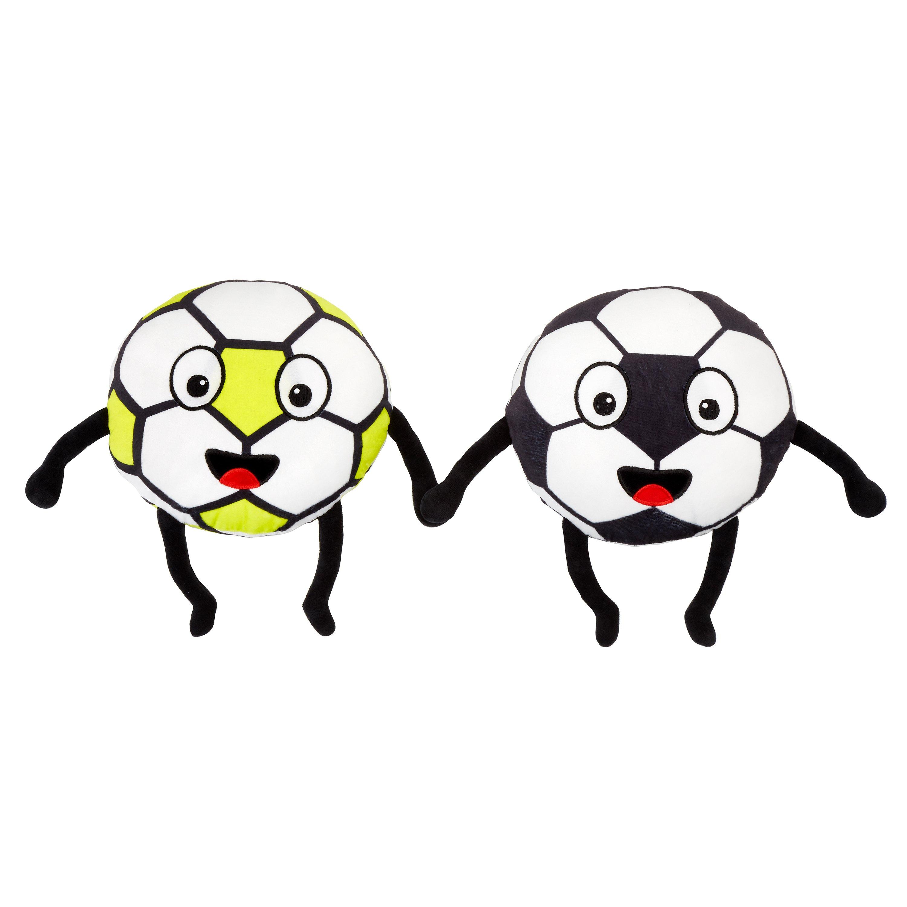 White / Black - Catherine Lansfield - Forever Together Football Magnetic Hands Cushions - 4