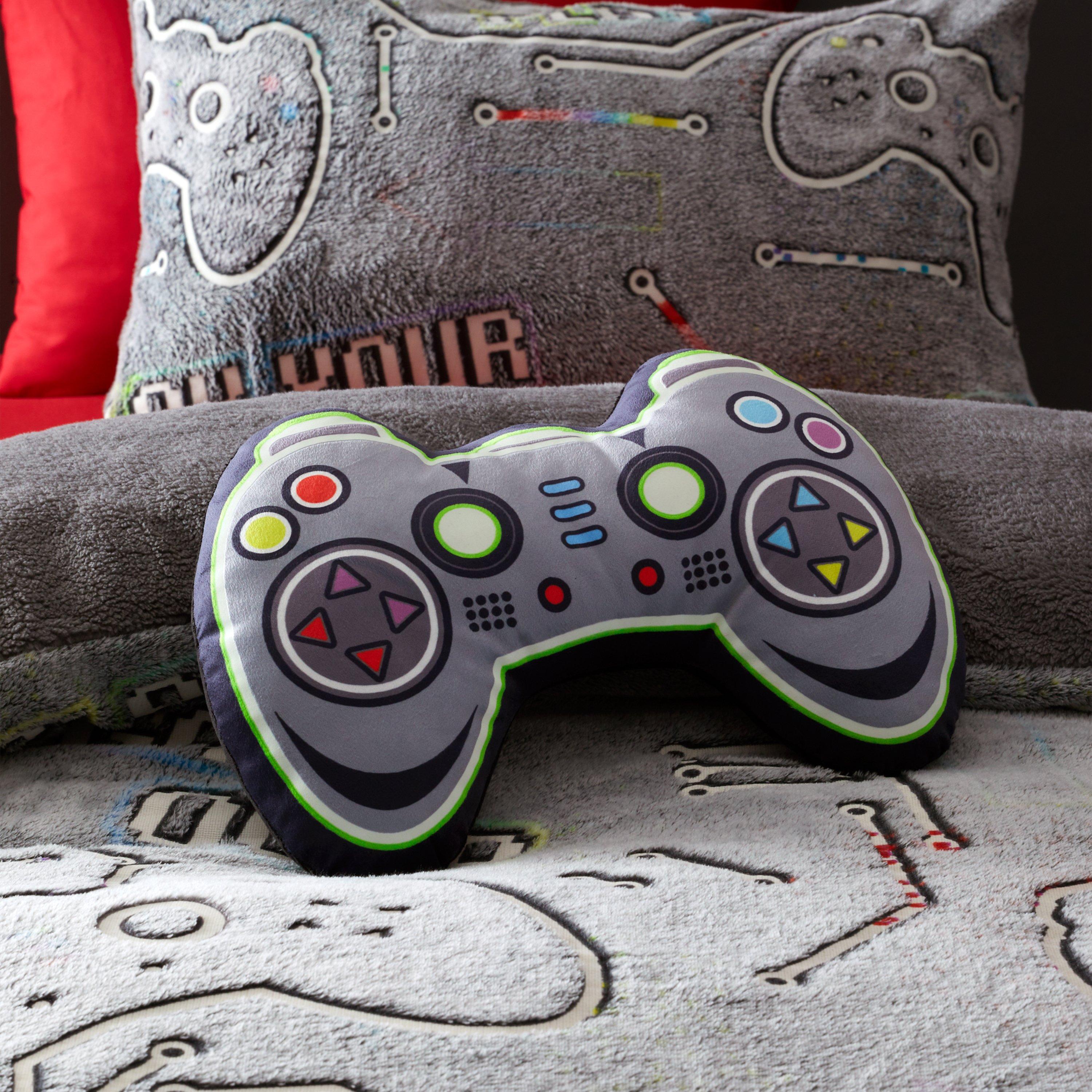 Catherine Lansfield Game Over Glow In The Dark 3D Cushion - Black - Image 3