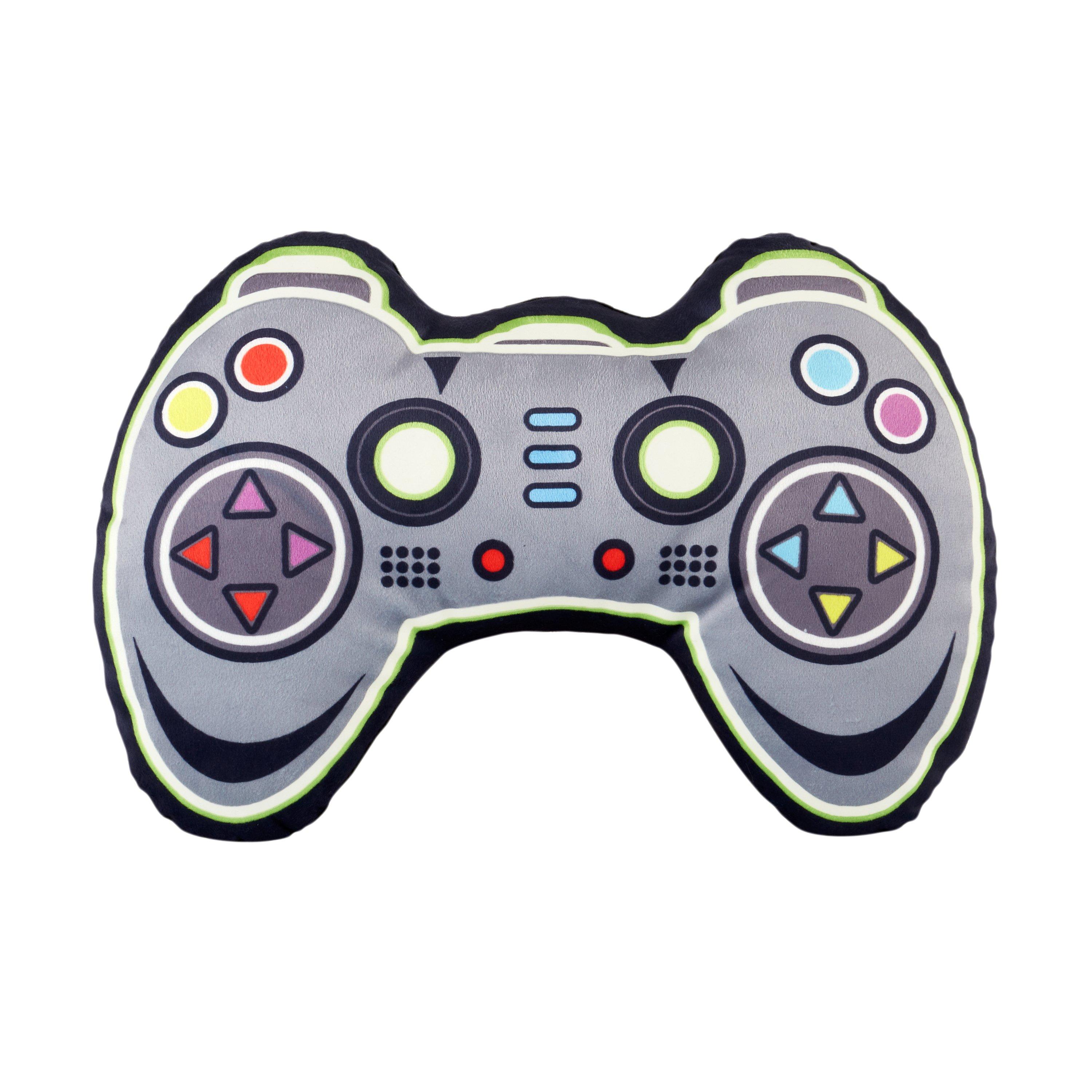 Black - Catherine Lansfield - Game Over Glow in the Dark Fleece Shaped Cushion - 4