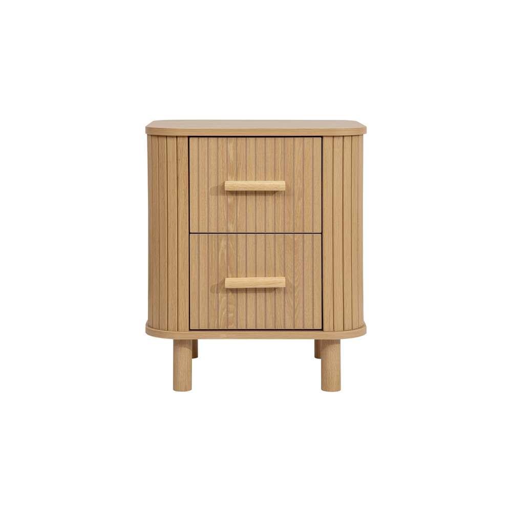 Nude - Birlea - Axel 2 Drawer Fluted Bedside - 6