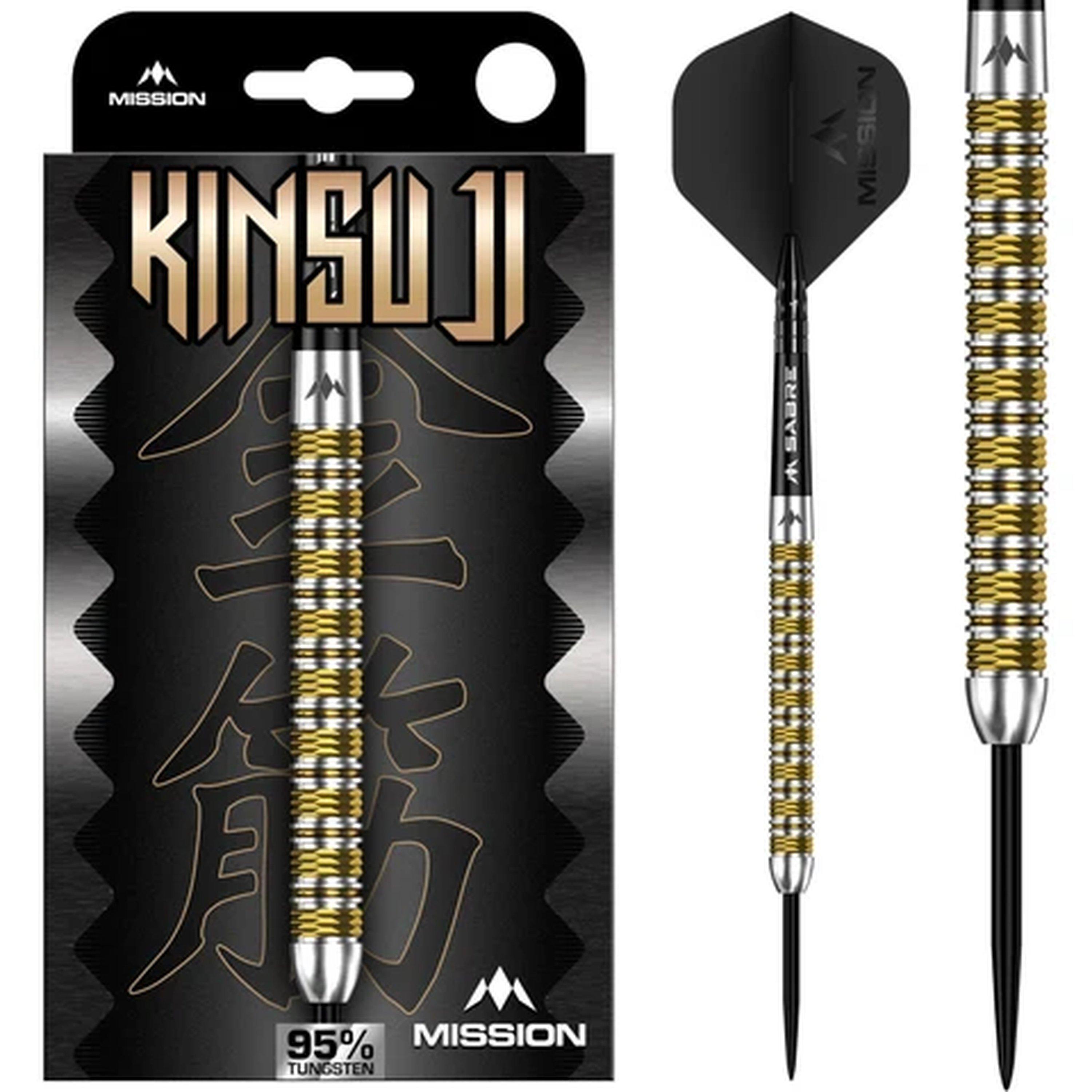 Gold/Silver - Mission Darts - Mission Kinsuji Darts - Steel Tip - 95% Tungsten - 1