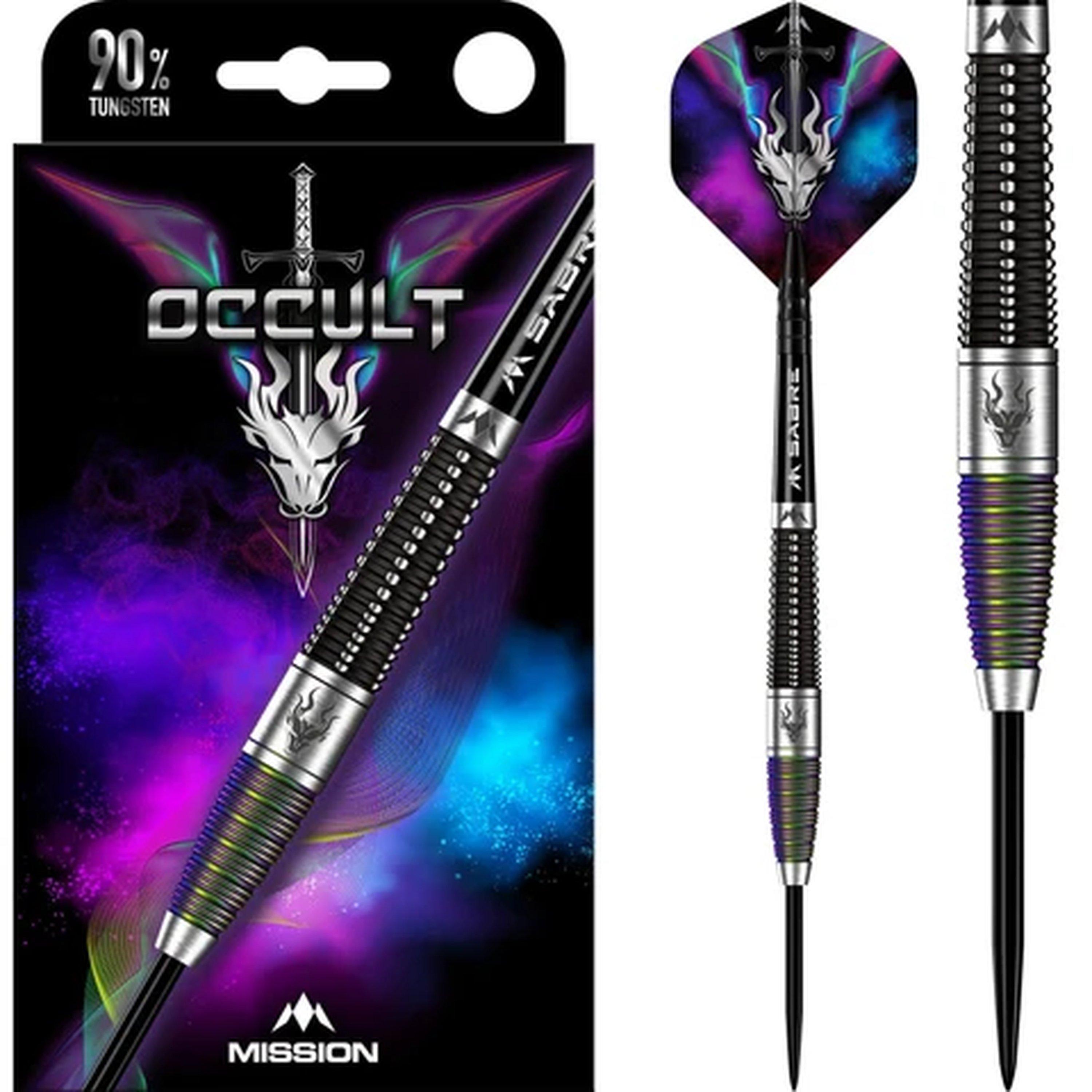Black & Coral - Mission Darts - Mission Occult Darts - Steel Tip - 90% Tungsten - 1
