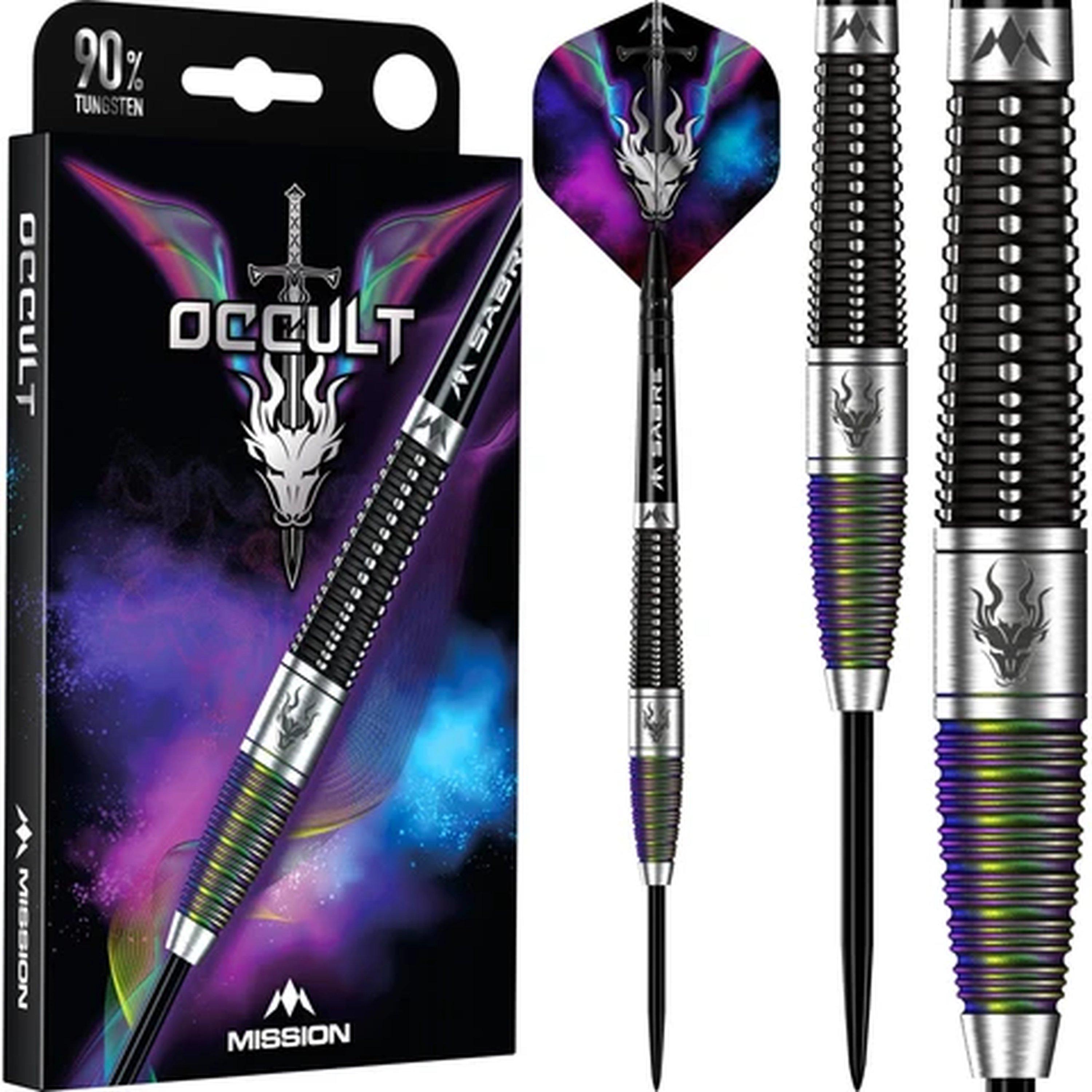 Black & Coral - Mission Darts - Mission Occult Darts - Steel Tip - 90% Tungsten - 2