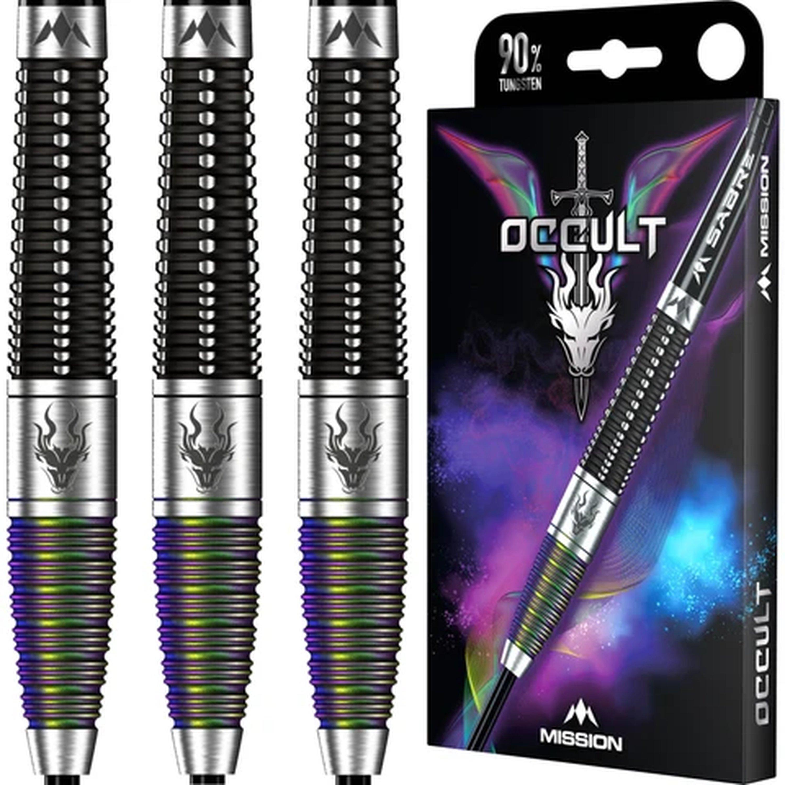 Black & Coral - Mission Darts - Mission Occult Darts - Steel Tip - 90% Tungsten - 3