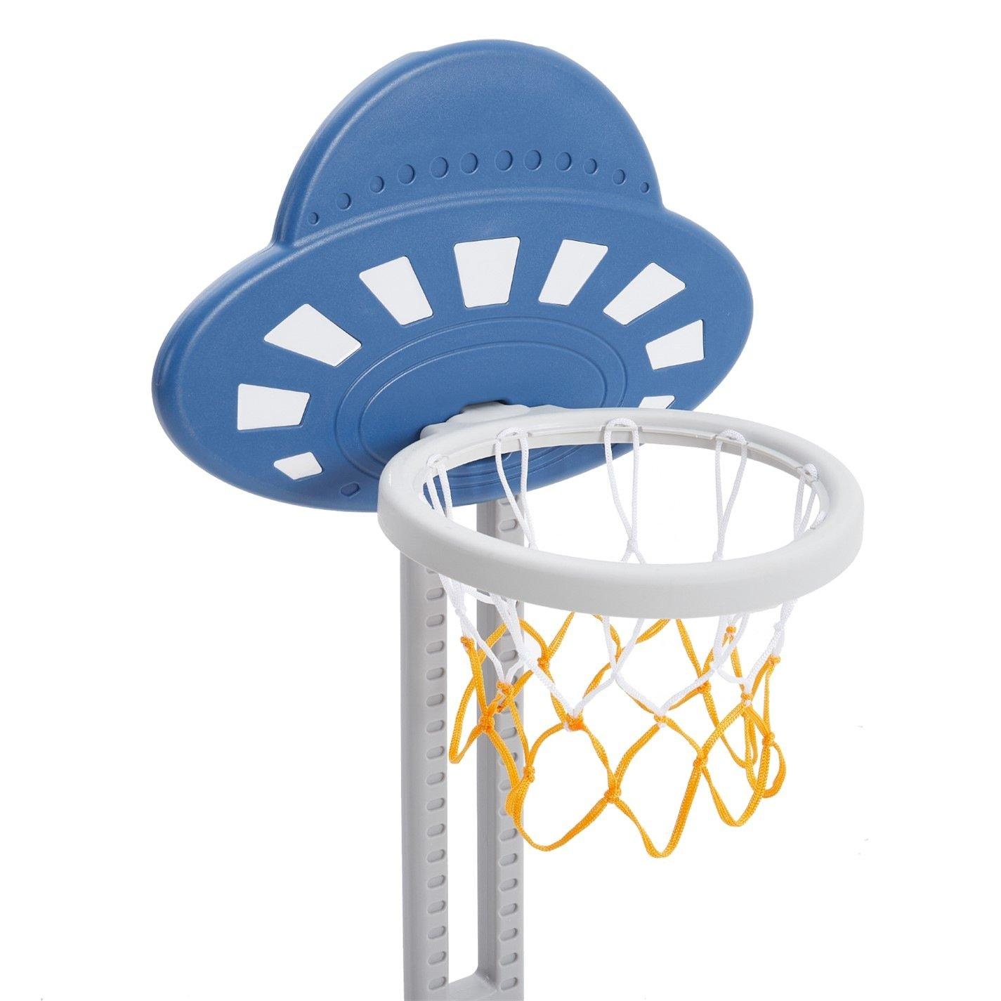 Blue - KIDKID - 2-in-1 Toddler Basketball Hoop Football Goal Set - 4