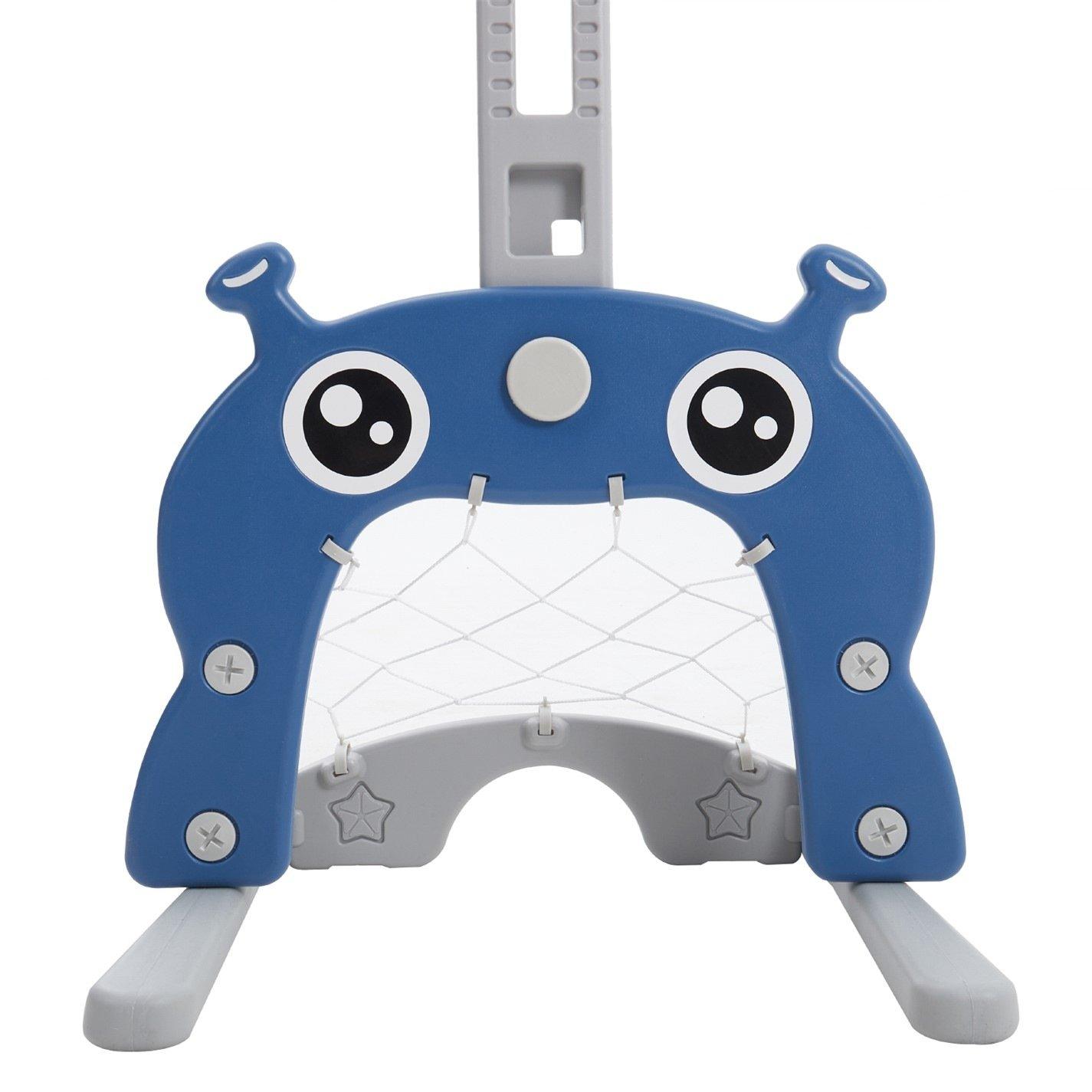 Blue - KIDKID - 2-in-1 Toddler Basketball Hoop Football Goal Set - 6