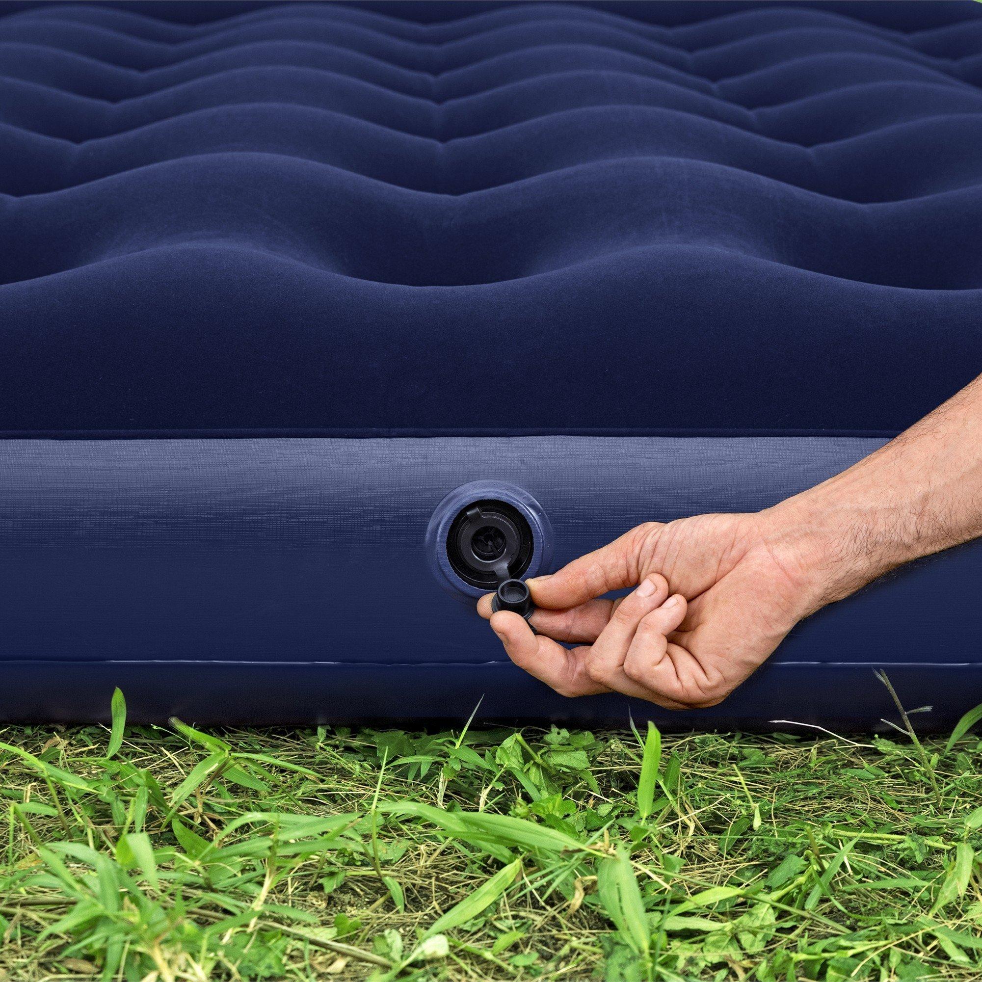 Blue - Bestway - Bestway Double Easy Inflate Flocked Airbed - 4