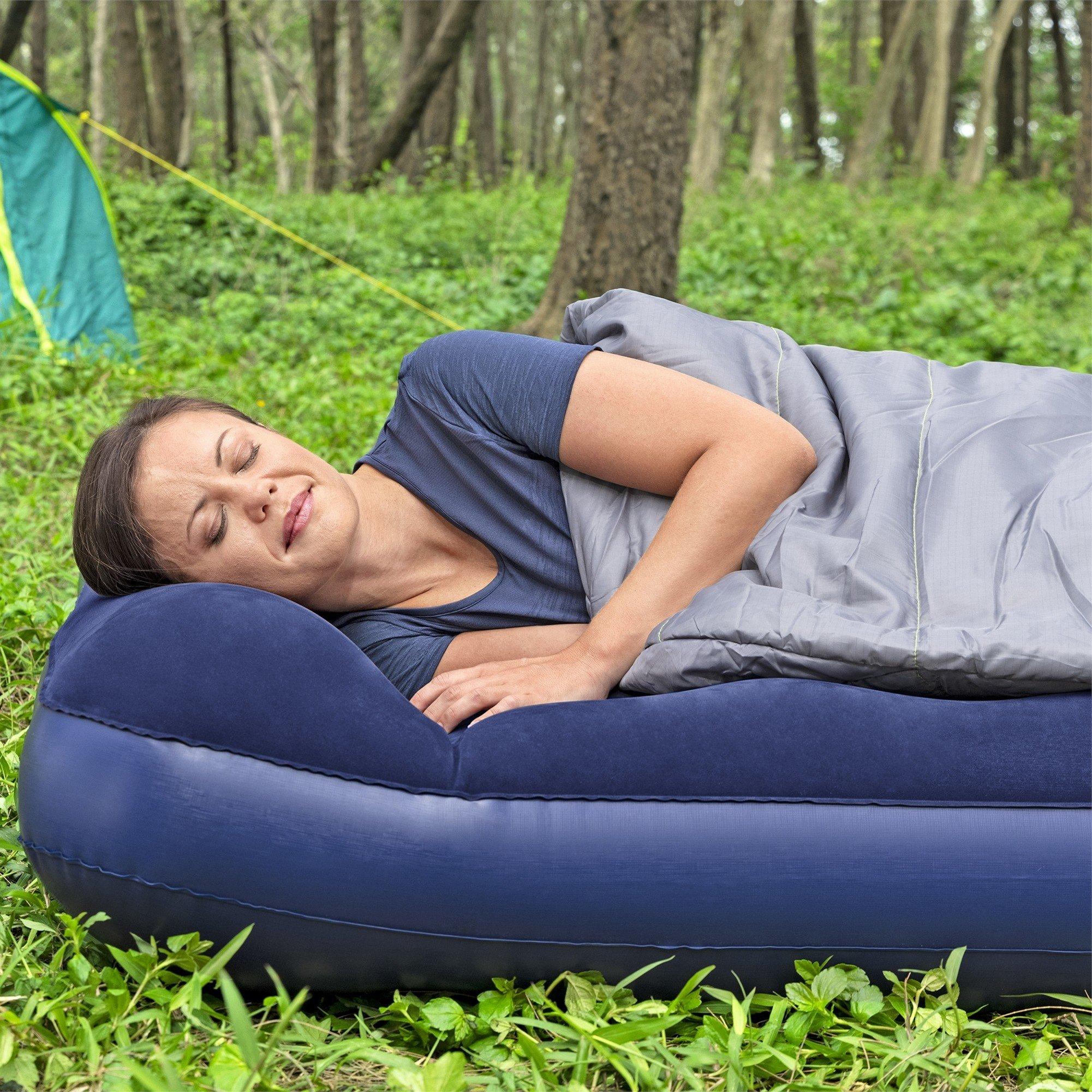 Blue - Bestway - Bestway Double Easy Inflate Flocked Airbed - 5
