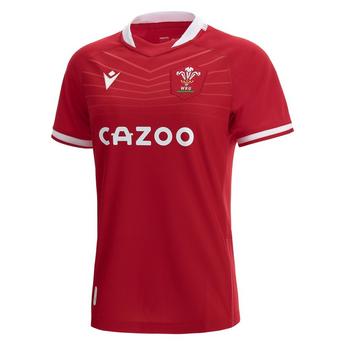 Macron Wales Home Rugby Shirt 2021 2022 Junior
