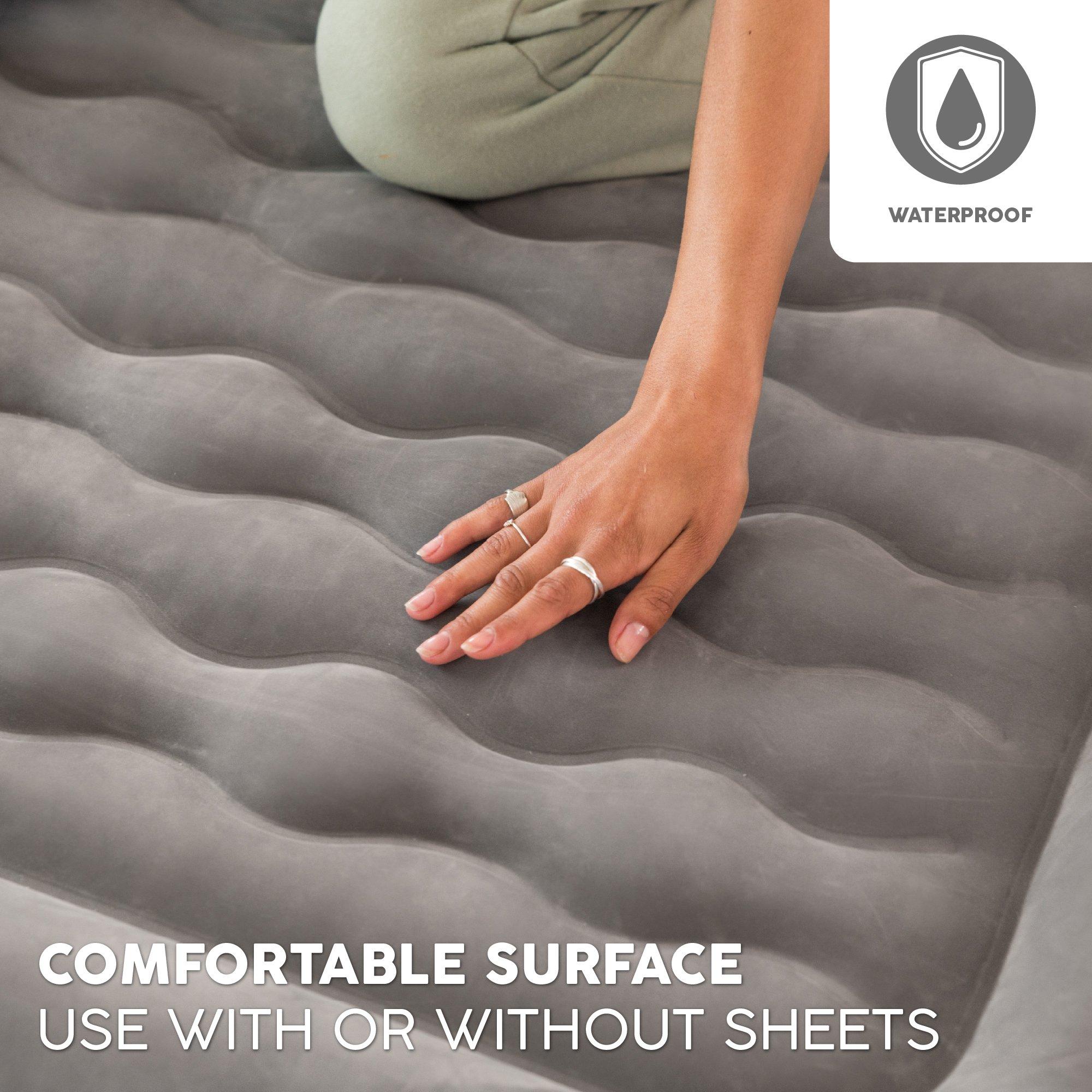 Grey - Bestway - Bestway Tritech Kingsize Airbed With Pump - 4