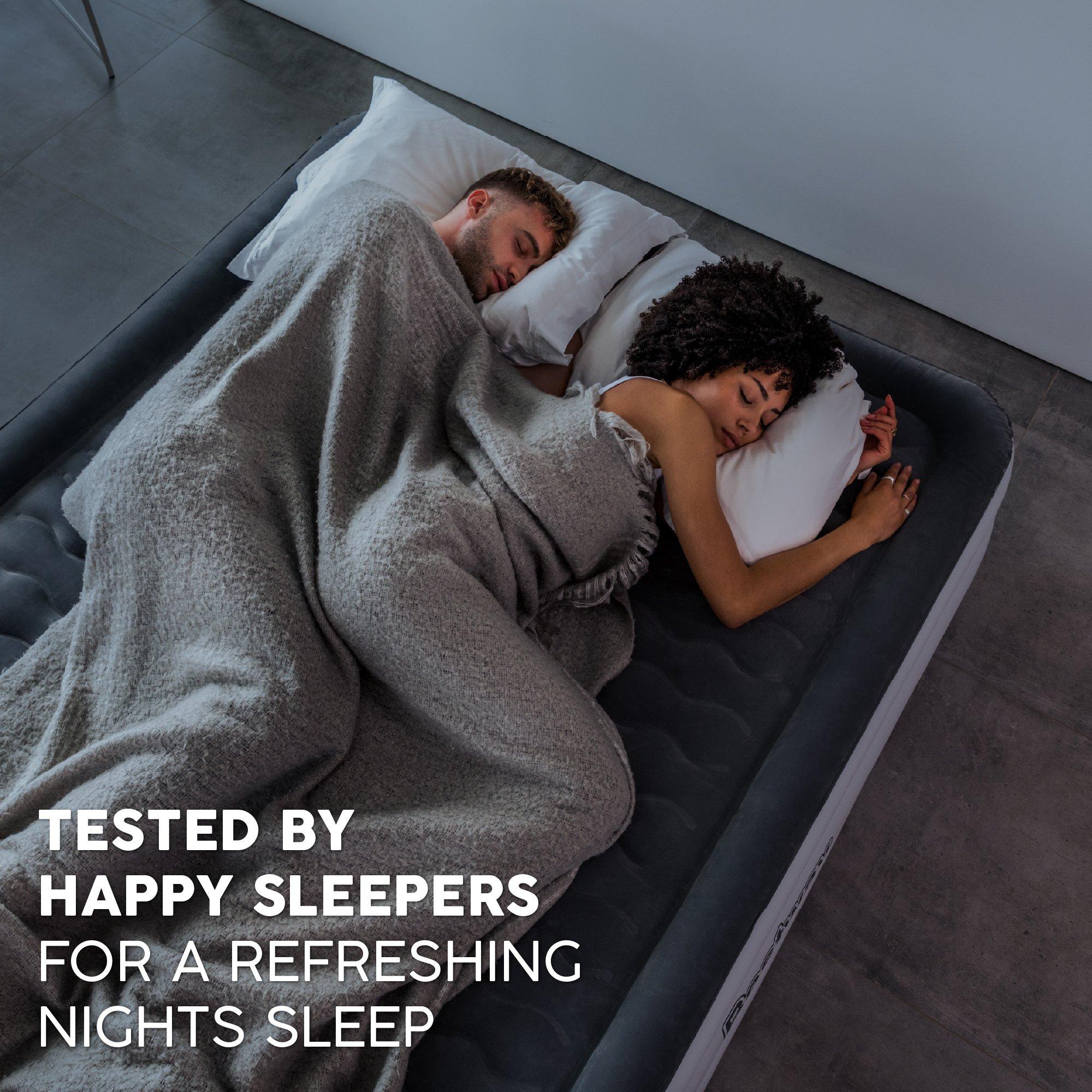 Grey - Bestway - Bestway Tritech Kingsize Airbed With Pump - 6