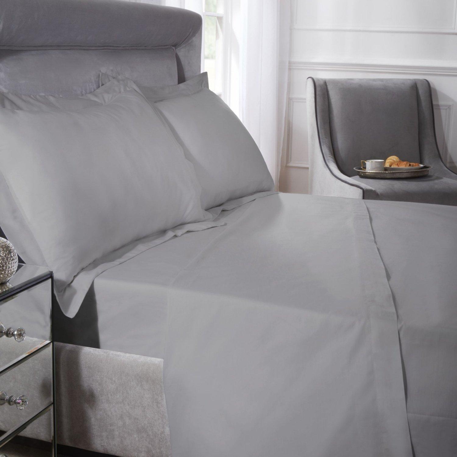 Silver - Emma Barclay - Oxford Pillowcase Pair 400 Thread Count Cotton - 2