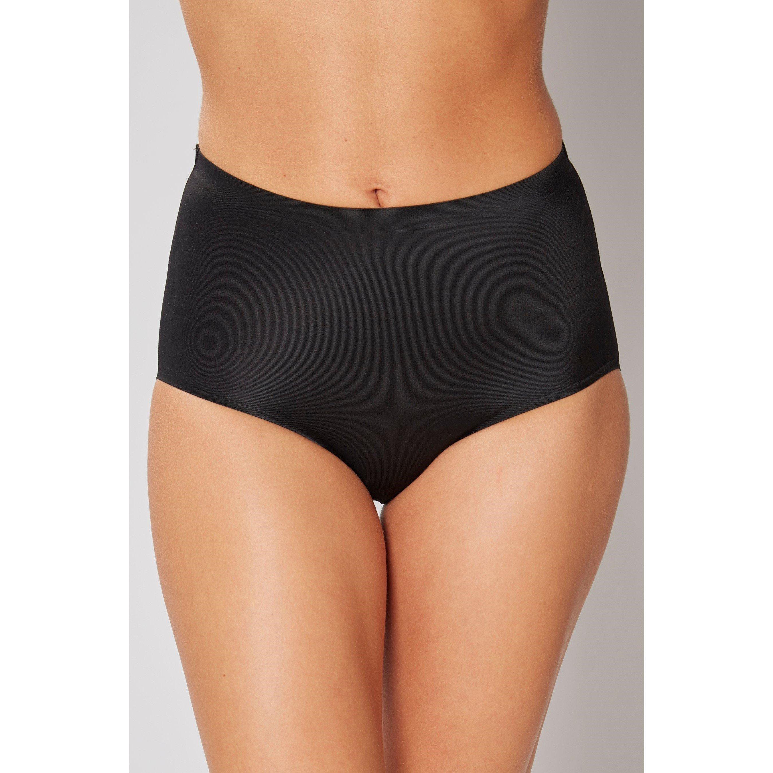 Bodyfit Women's Soft Stretch No Vpl Full Brief - Black - XL