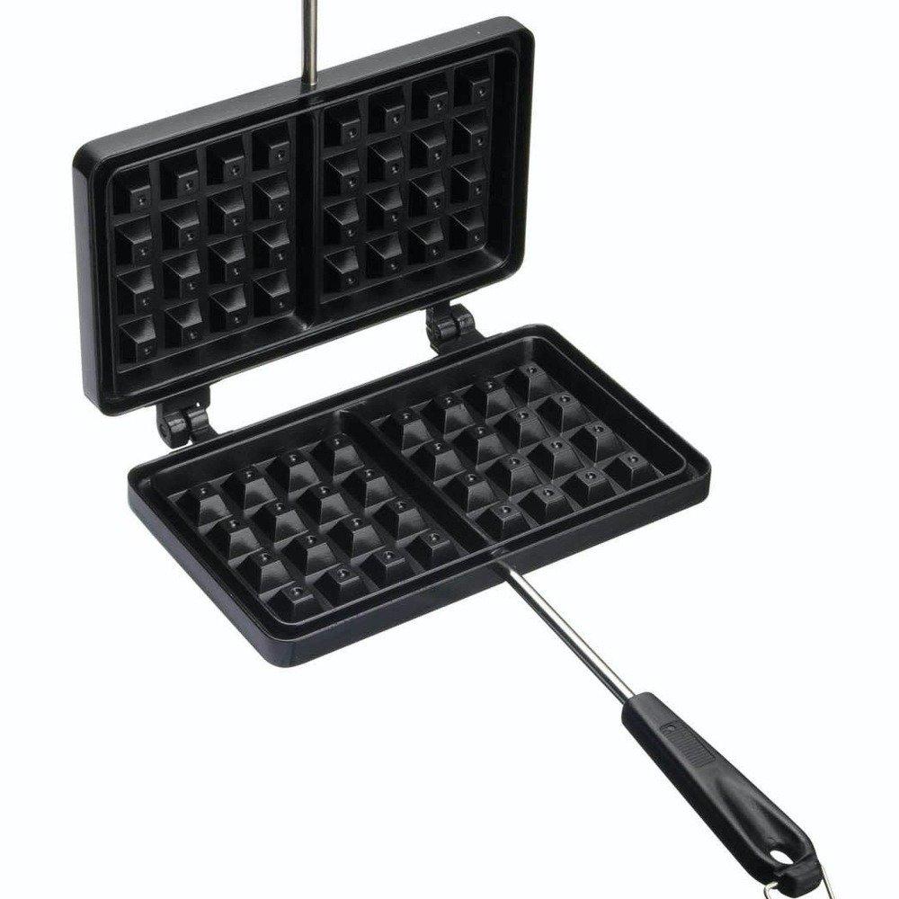 Black - KitchenCraft - KitchenCraft Non Stick Waffle Maker - 1