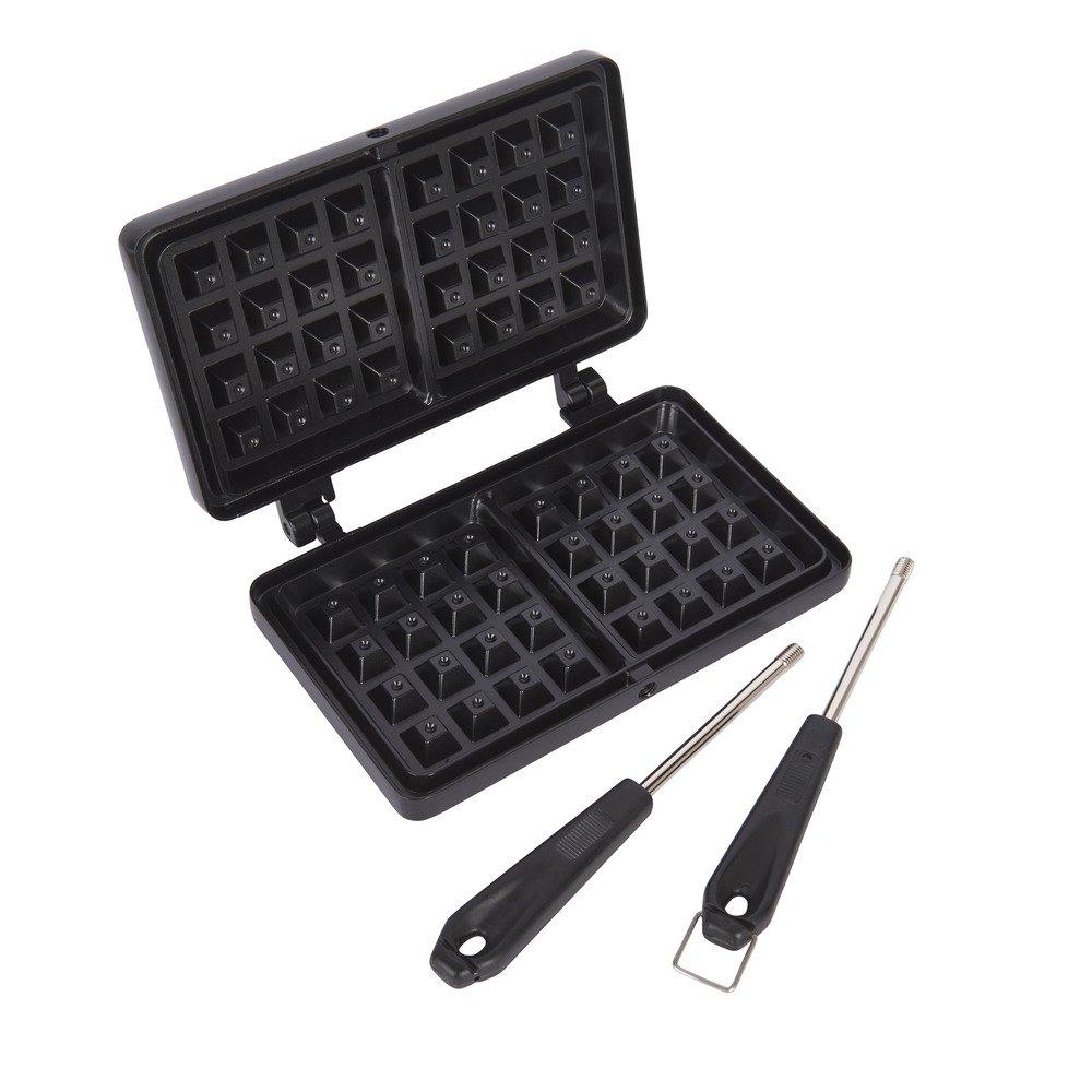 Black - KitchenCraft - KitchenCraft Non Stick Waffle Maker - 2