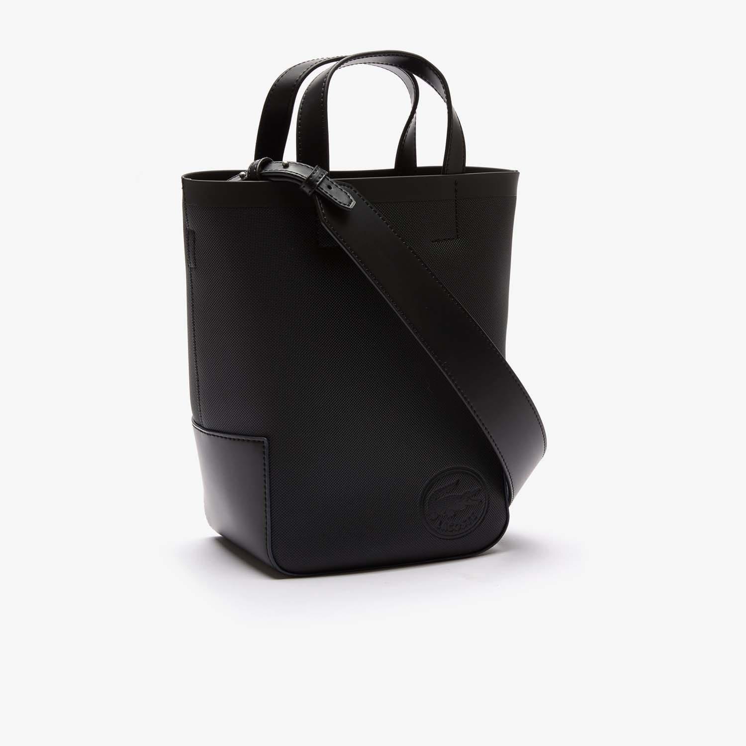 Black - Lacoste - The Court Pique Canvas Tote Bag - 2