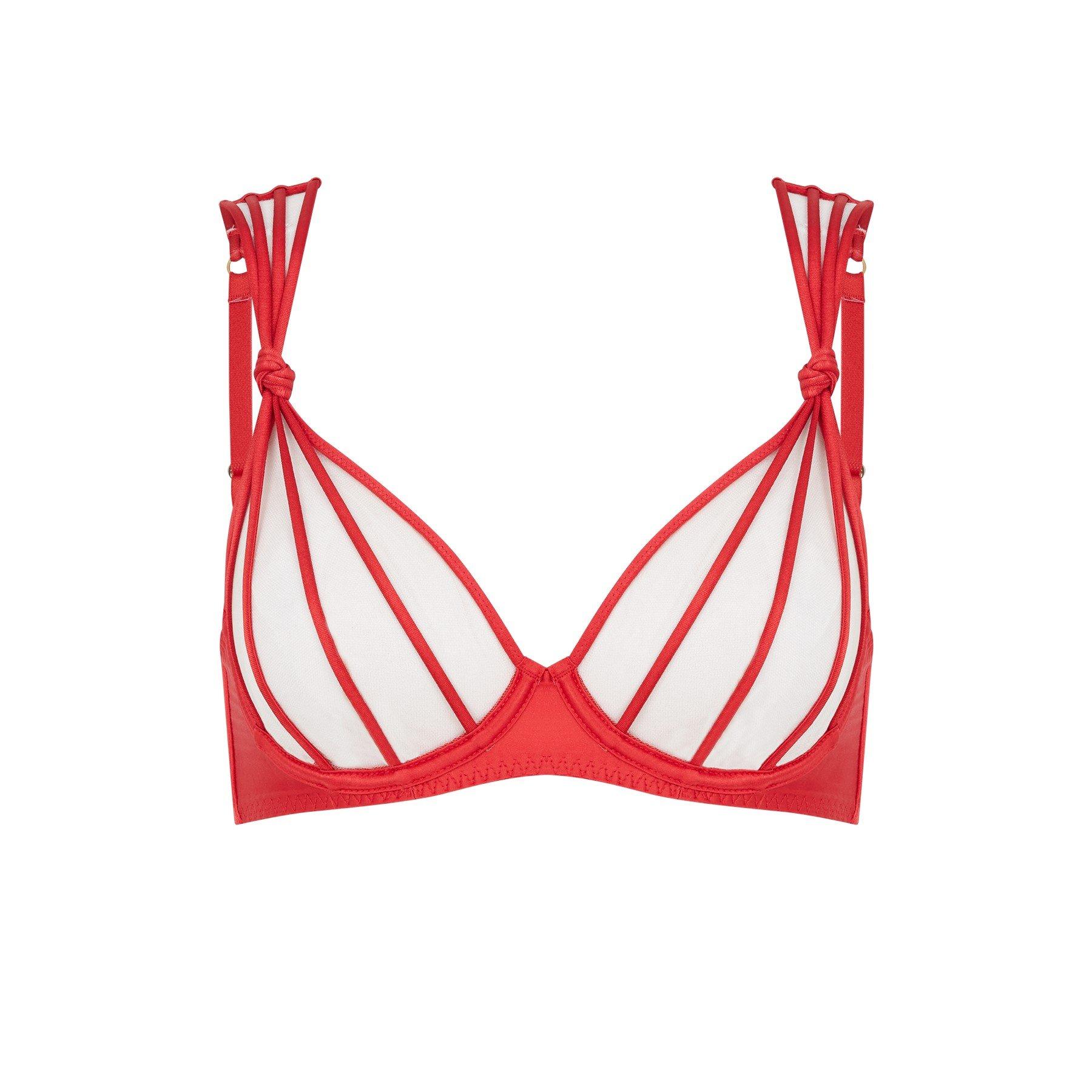 Sand/Red - Agent Provocateur - OZARA Bra - 1