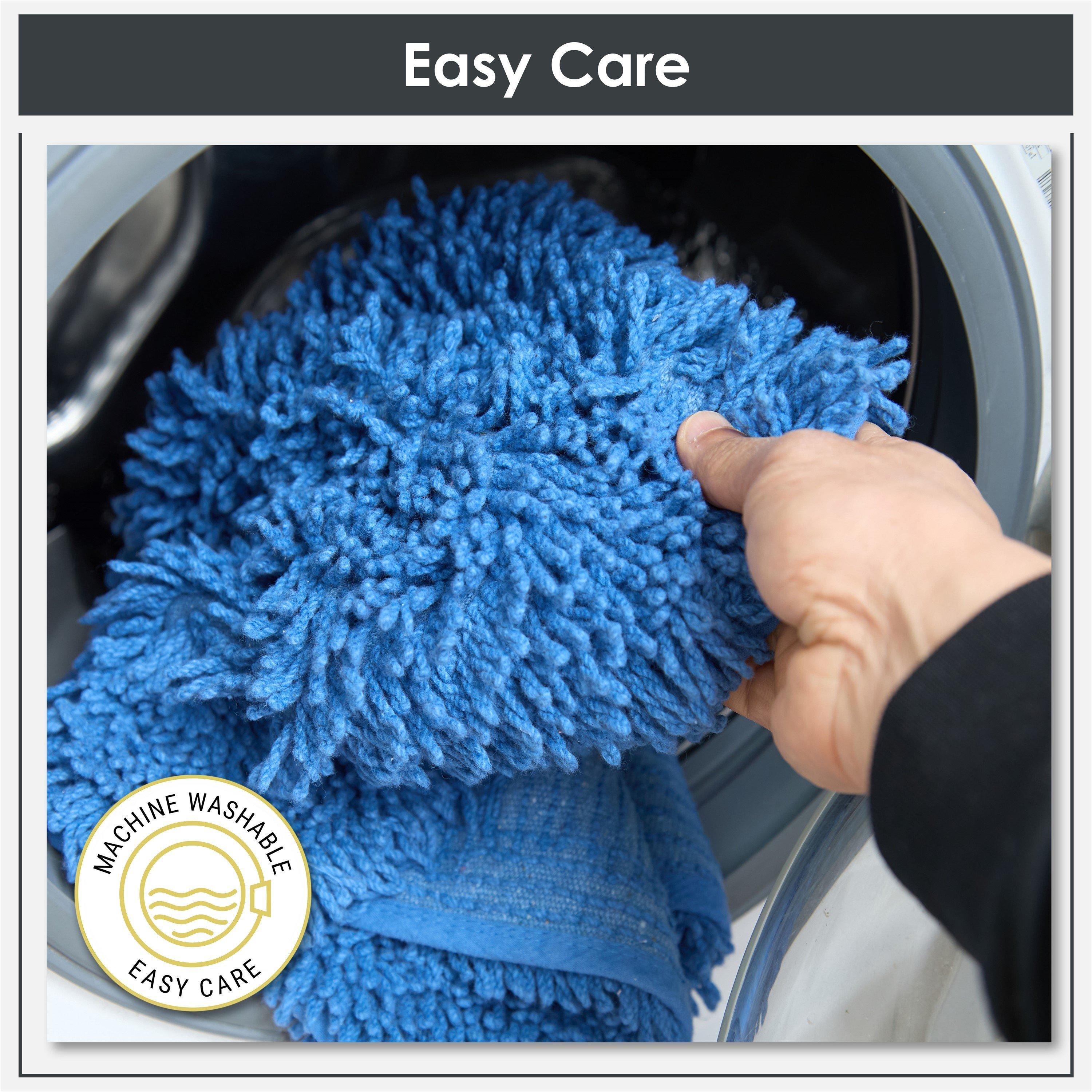 Cobalt Blue - Emma Barclay - 2 Piece Bath Mat Set Cotton Absorbent Tumble Twist - 4