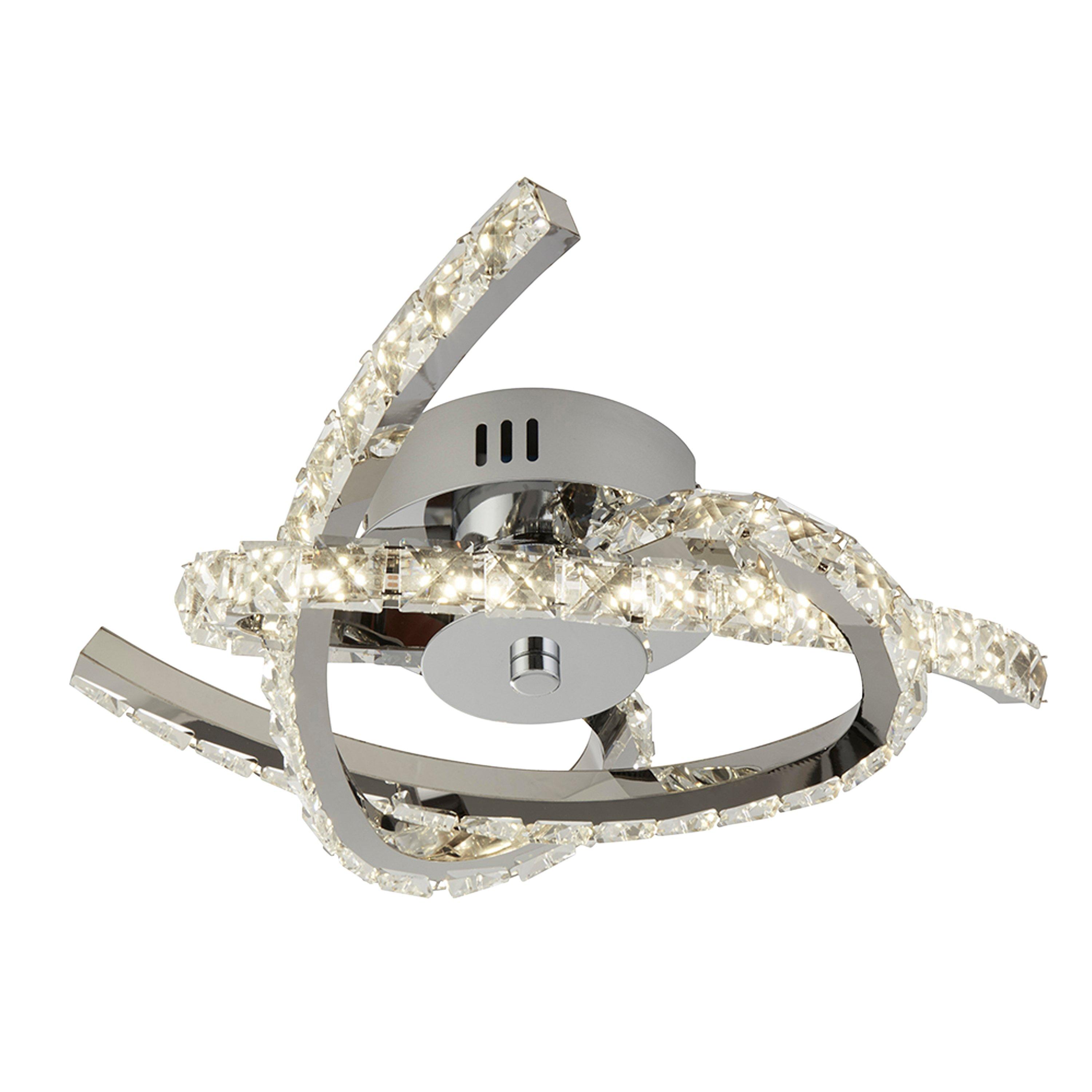 Chrome - Lighting Collection - LED Ceiling Flush with Glass Trim - 2