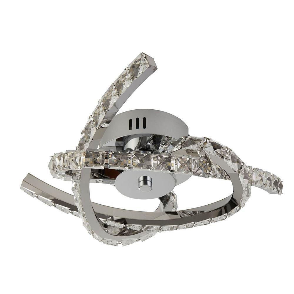 Chrome - Lighting Collection - LED Ceiling Flush with Glass Trim - 3