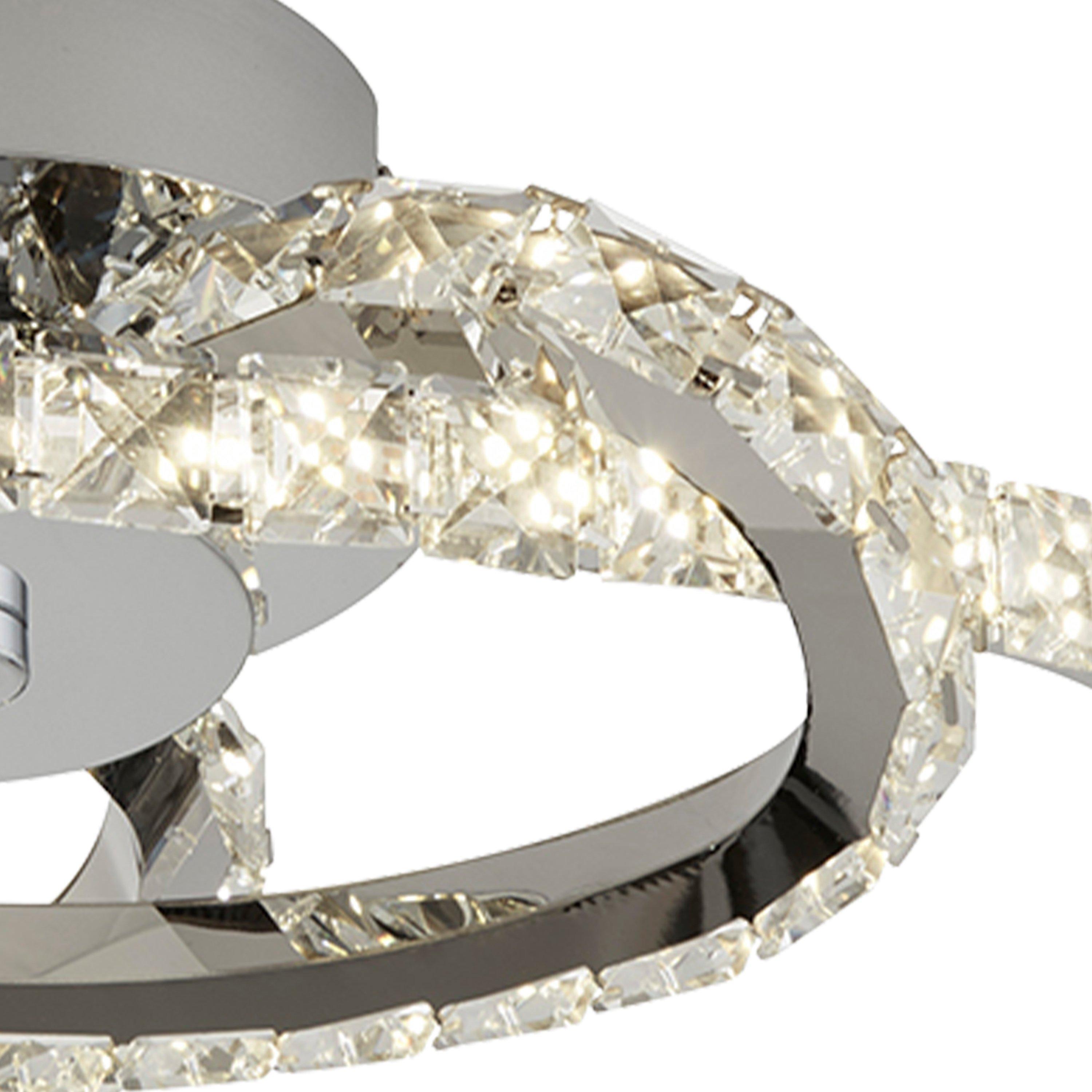 Chrome - Lighting Collection - LED Ceiling Flush with Glass Trim - 4