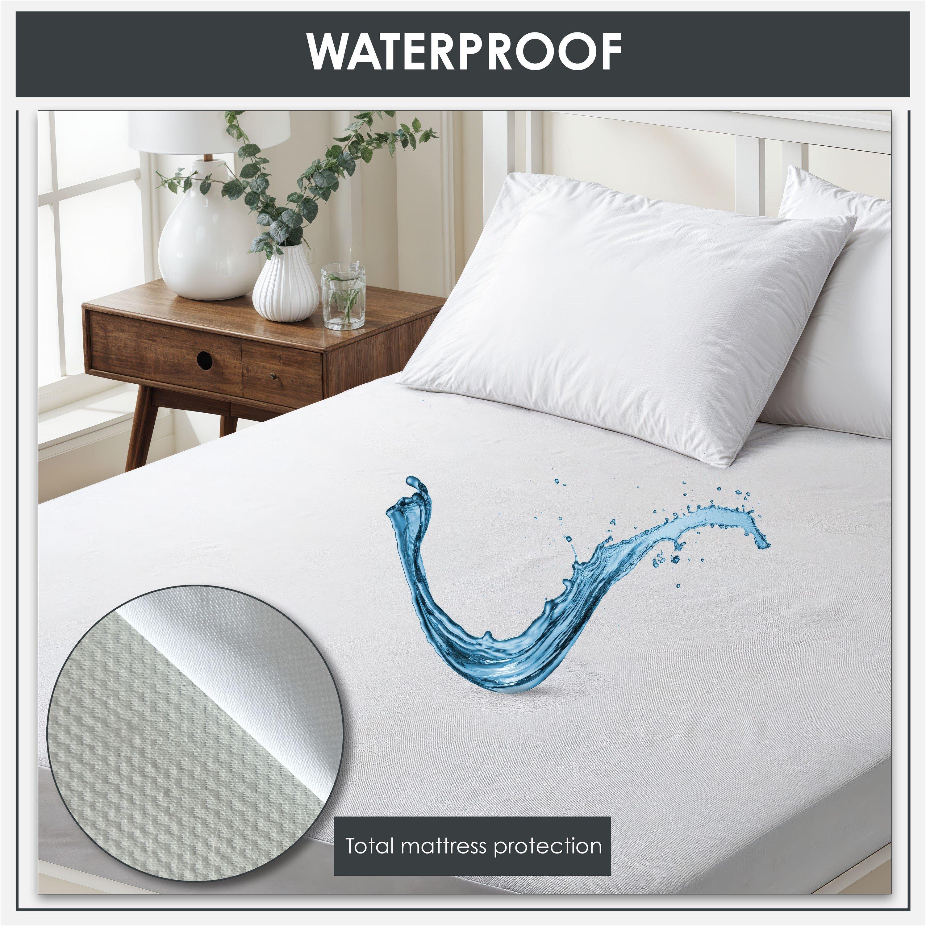 White - Emma Barclay - Waterproof Terry Mattress Protector - 4