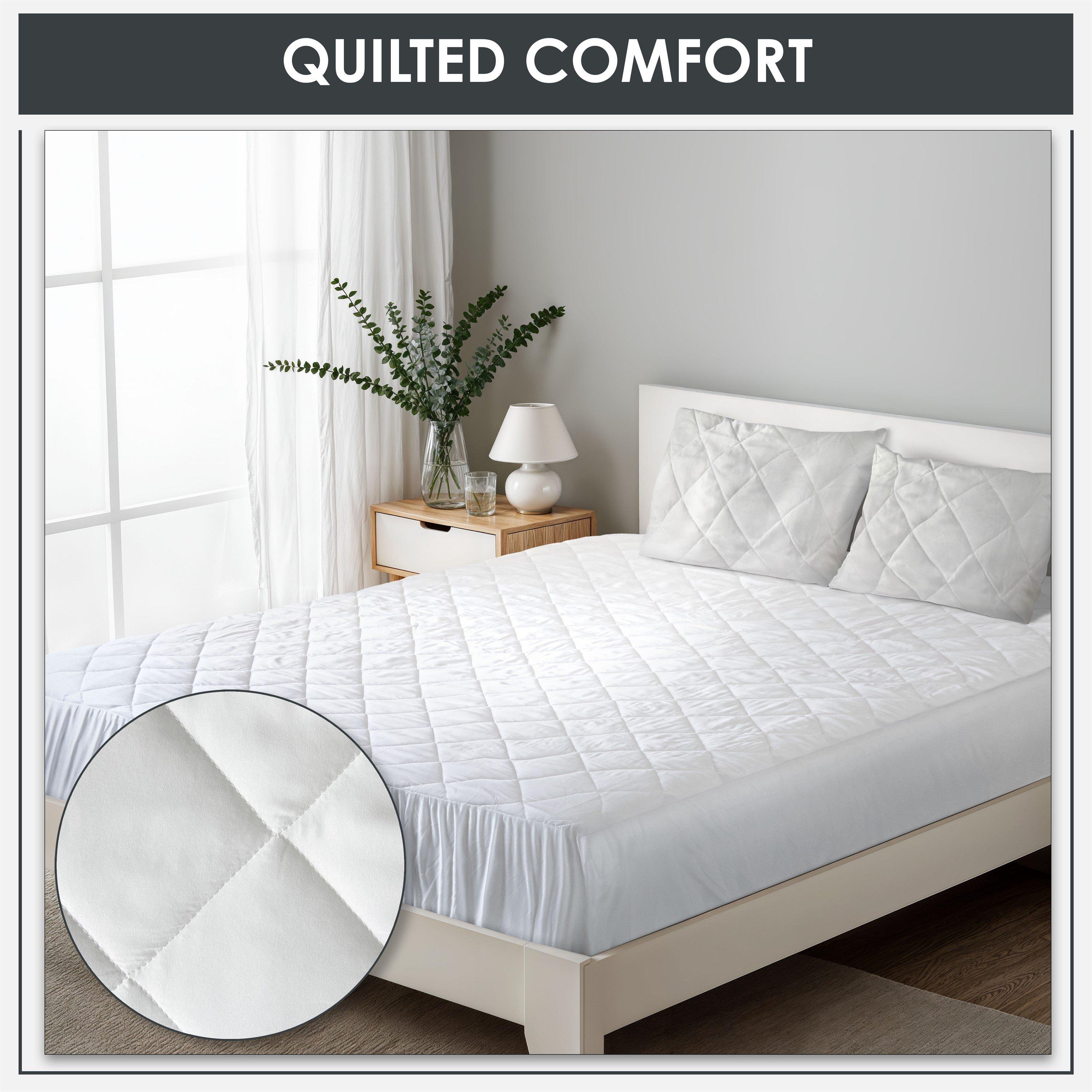 White - Emma Barclay - Quilted Mattress Protector Microfibre - 2